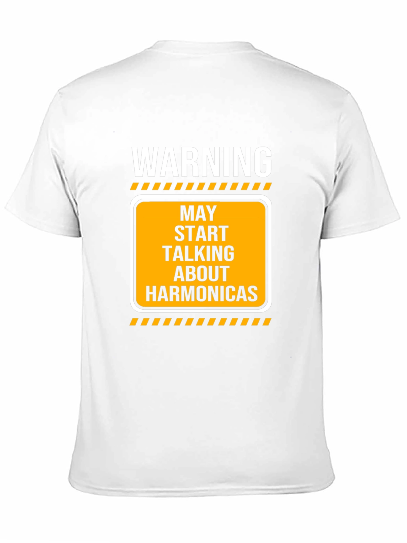Warning May Talk About Harmonica Black T-Shirt