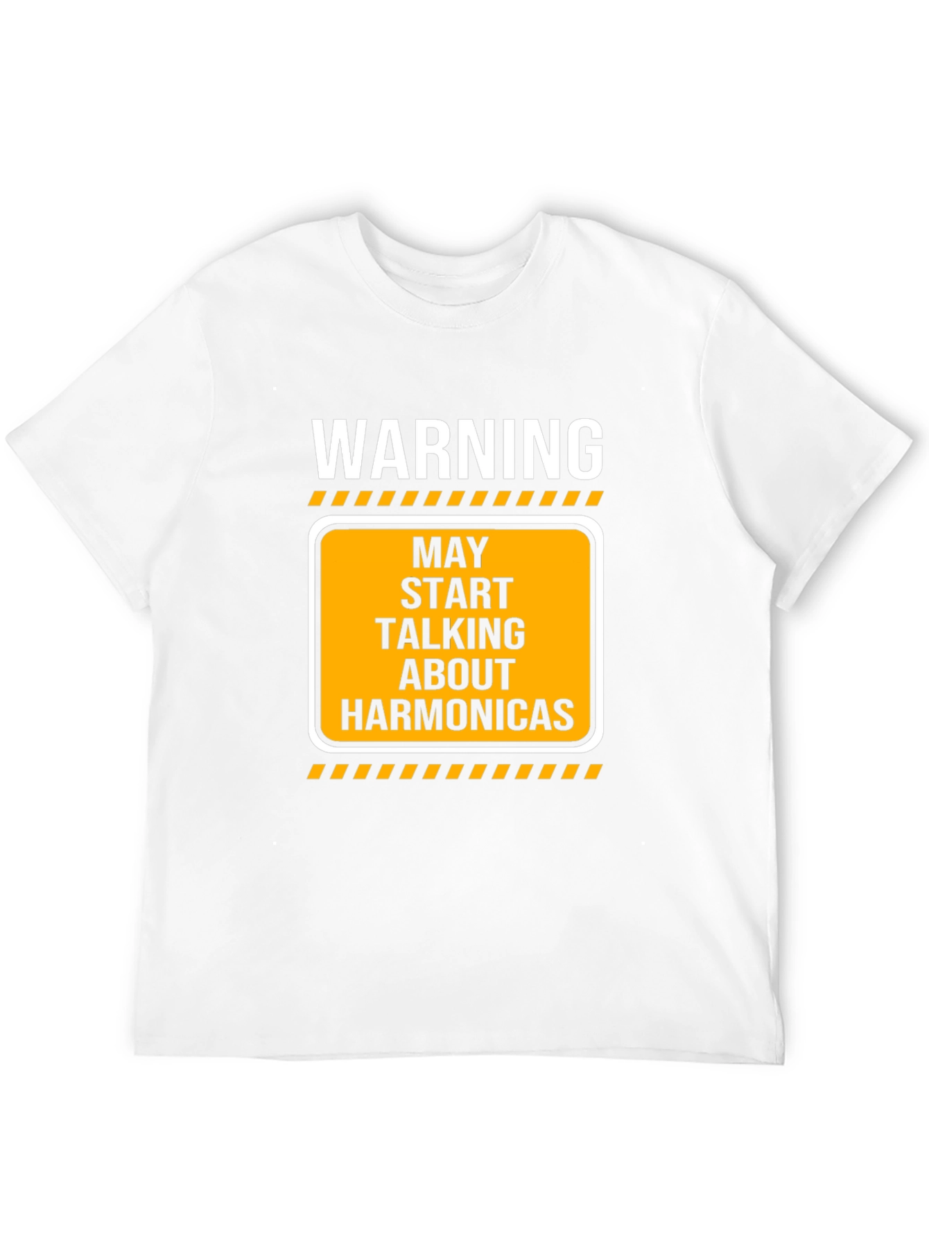 Warning May Talk About Harmonica Black T-Shirt