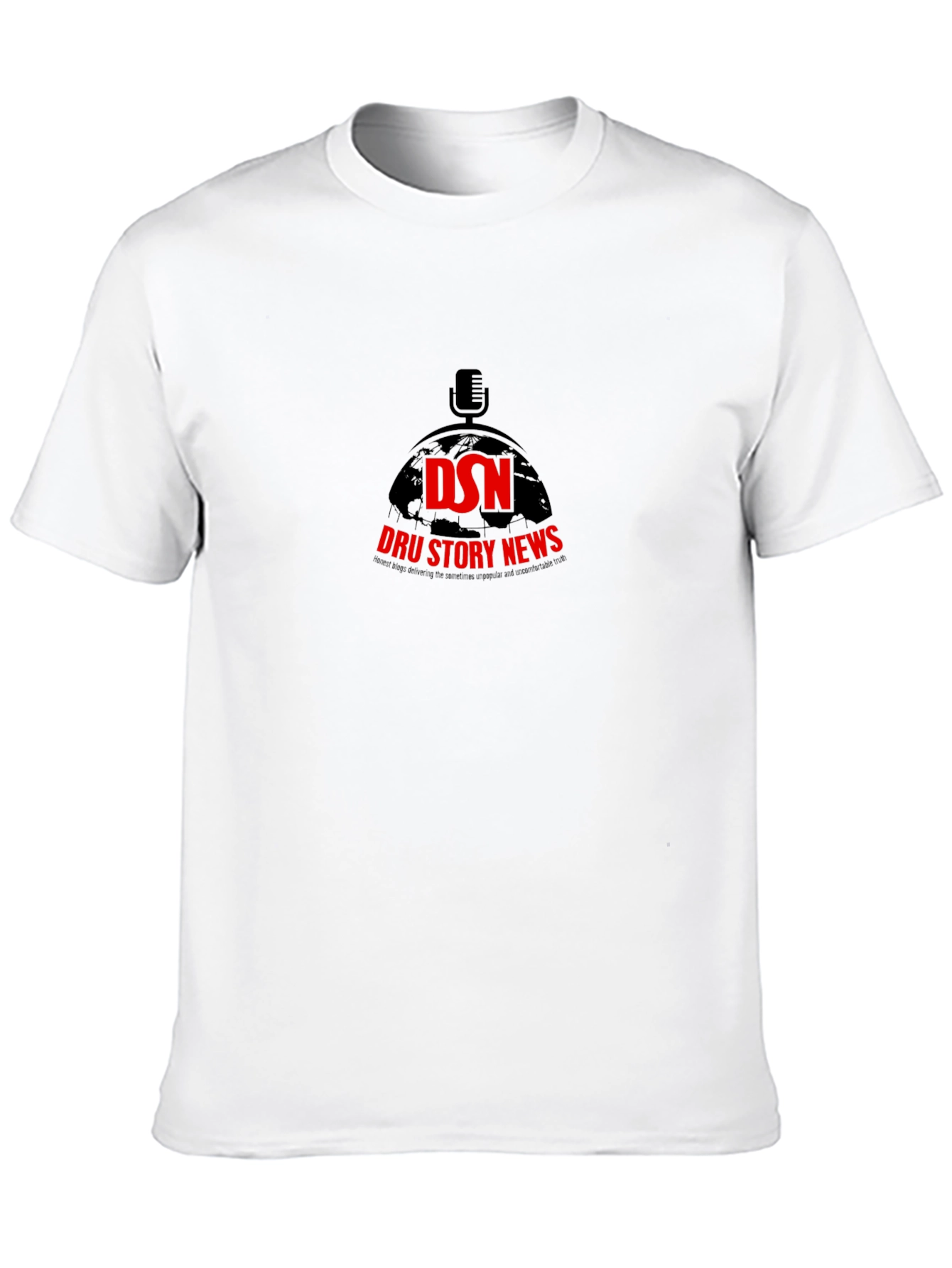 DSN Dru Story News Black T-Shirt