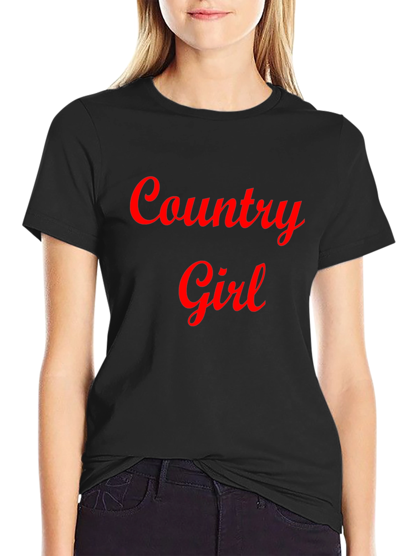 Country Girl Graphic Tee - Black