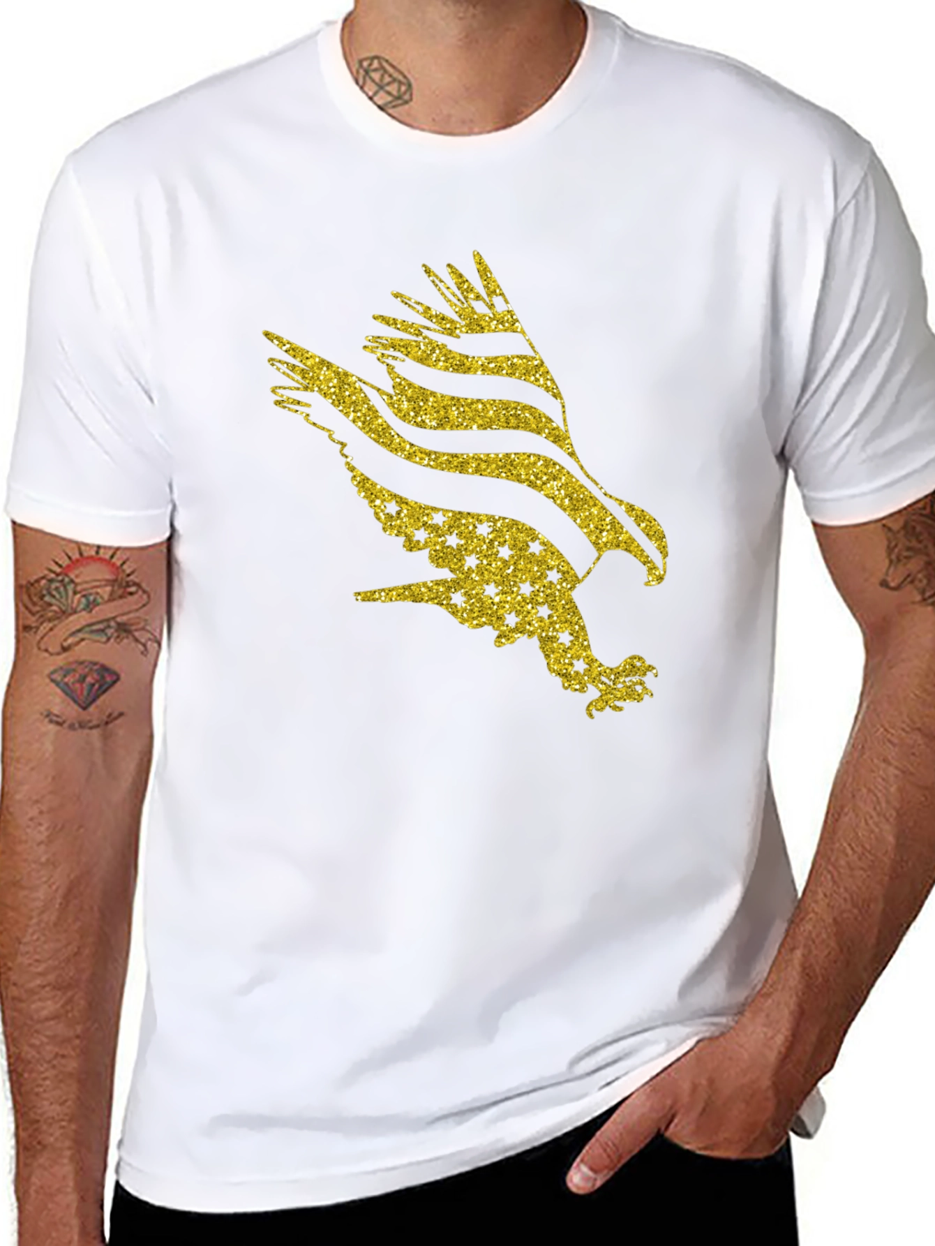 American Eagle Glitter Graphic Tee