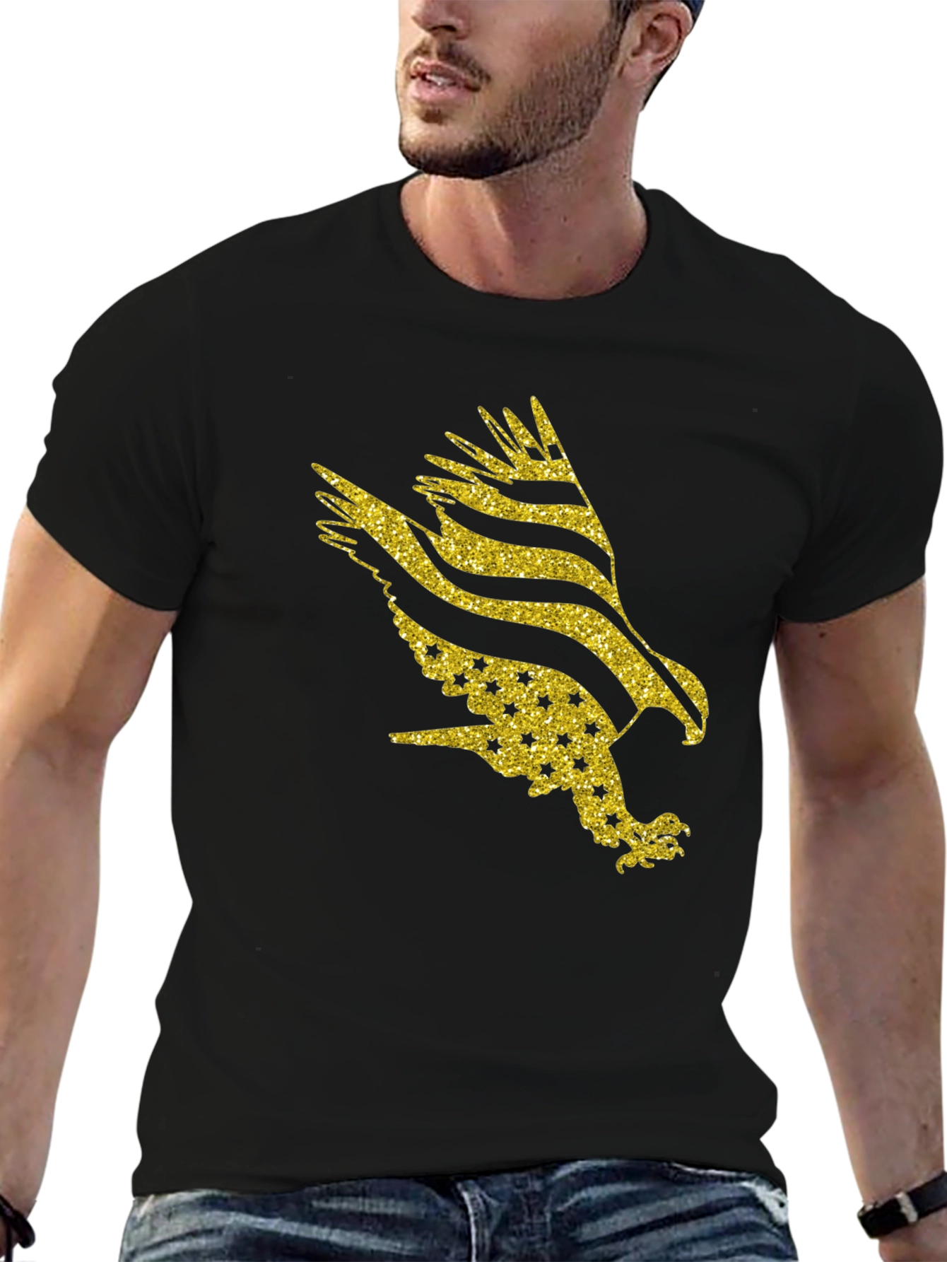 American Eagle Glitter Graphic Tee