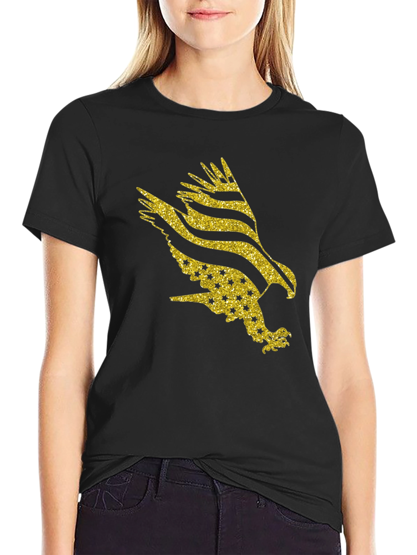 American Eagle Glitter Graphic Tee