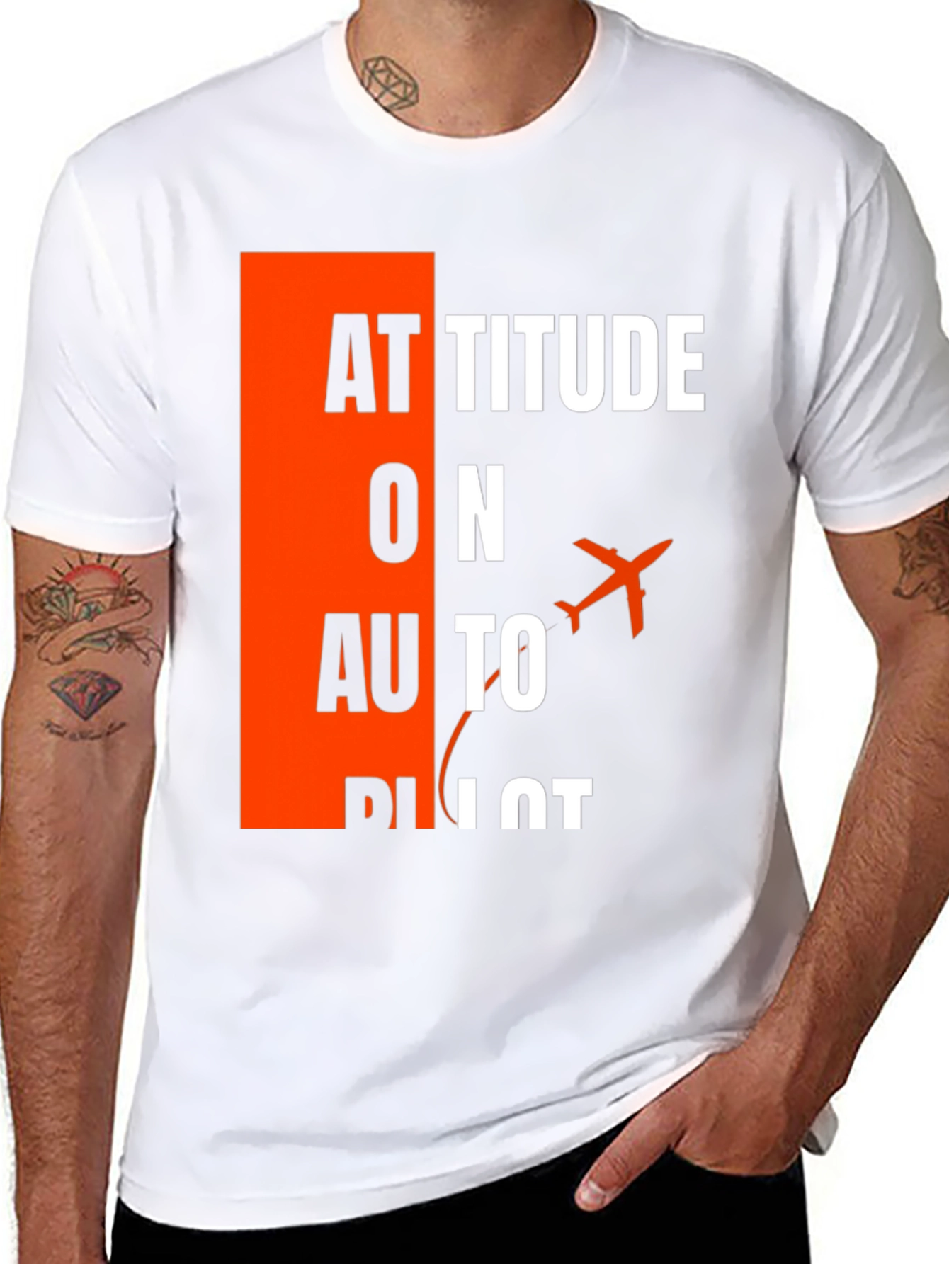 Attitude on Autopilot Black T-Shirt - Aviation Enthusiast