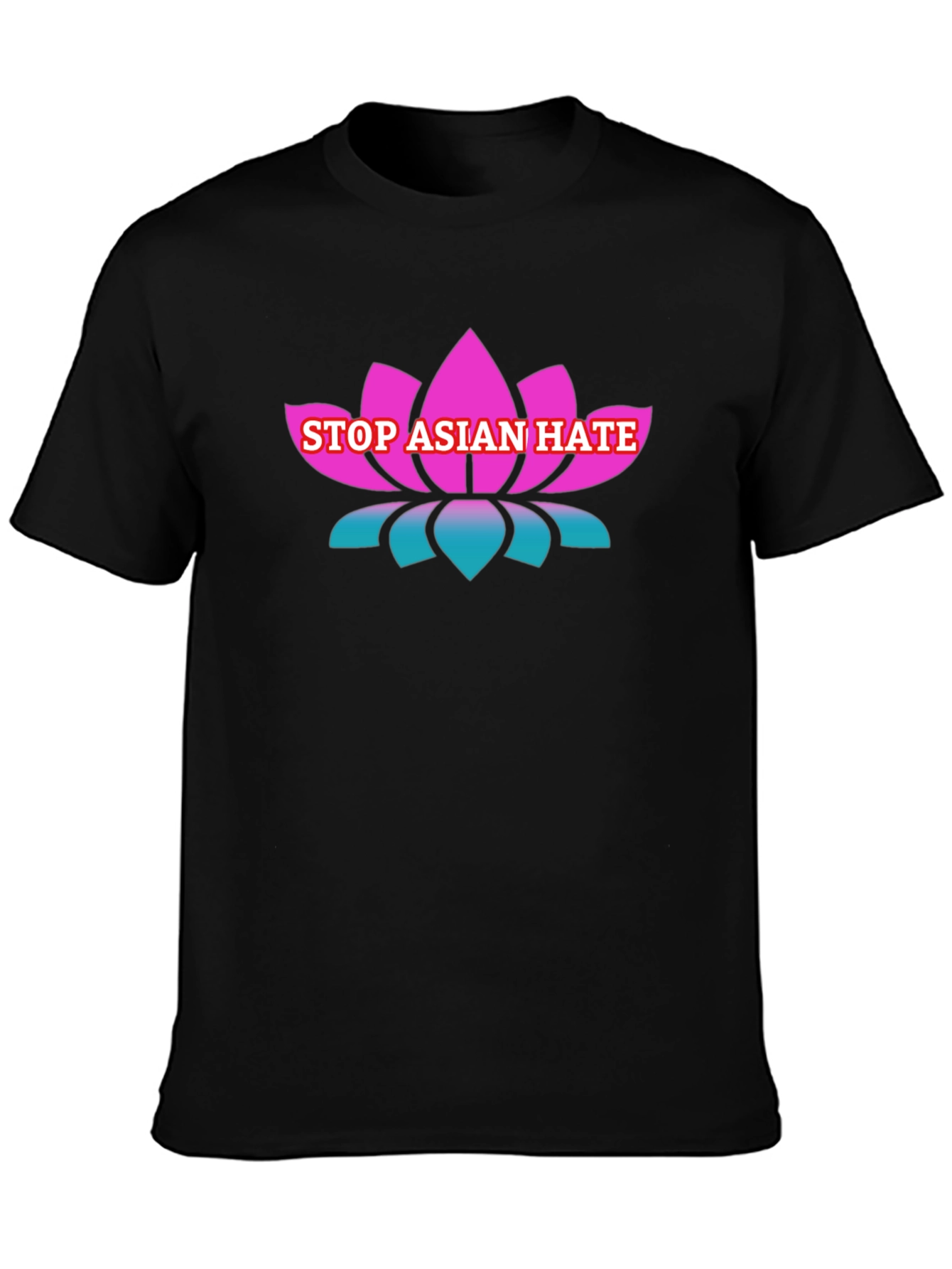 Stop Asian Hate T-Shirt Lotus Flower Design