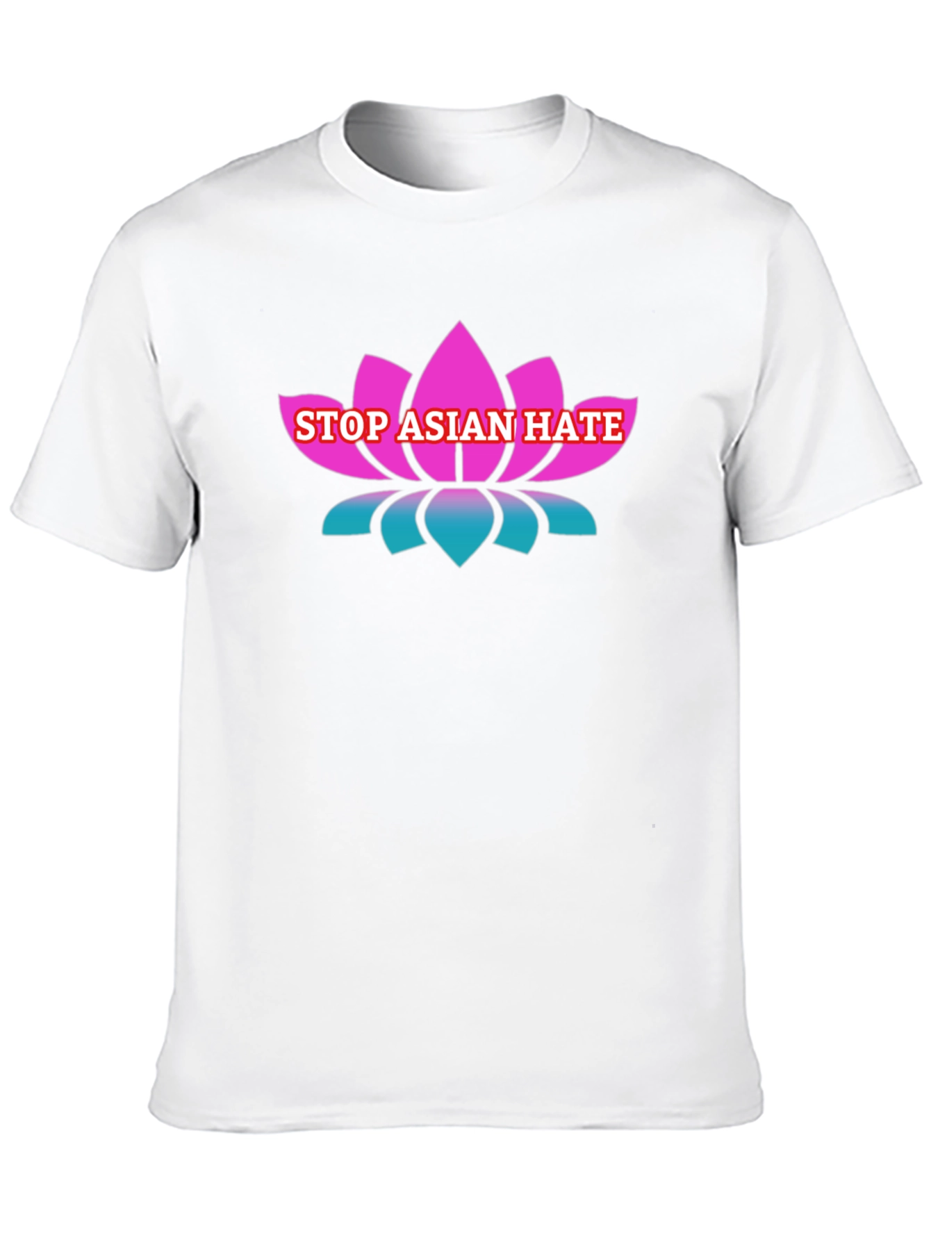 Stop Asian Hate T-Shirt Lotus Flower Design
