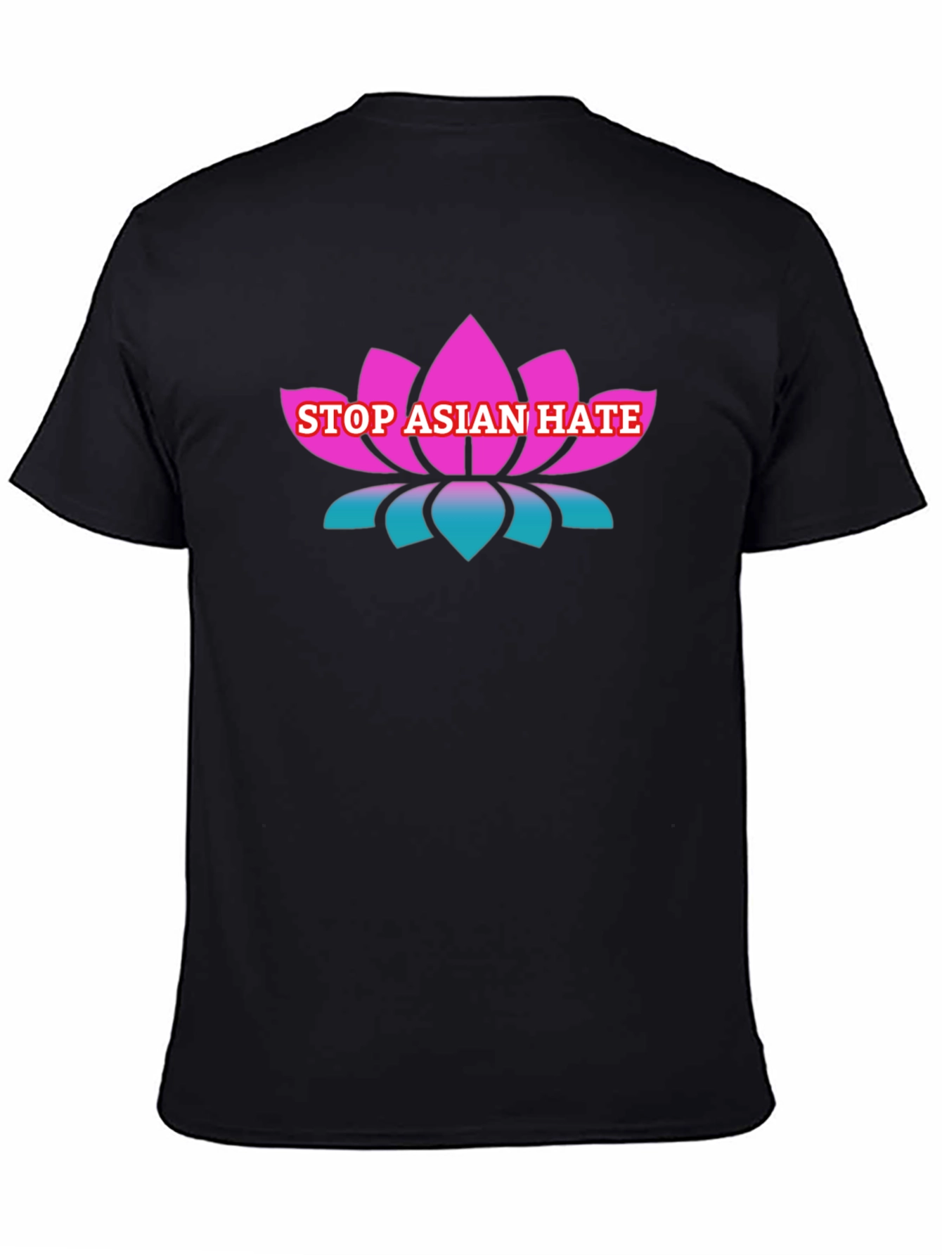 Stop Asian Hate T-Shirt Lotus Flower Design