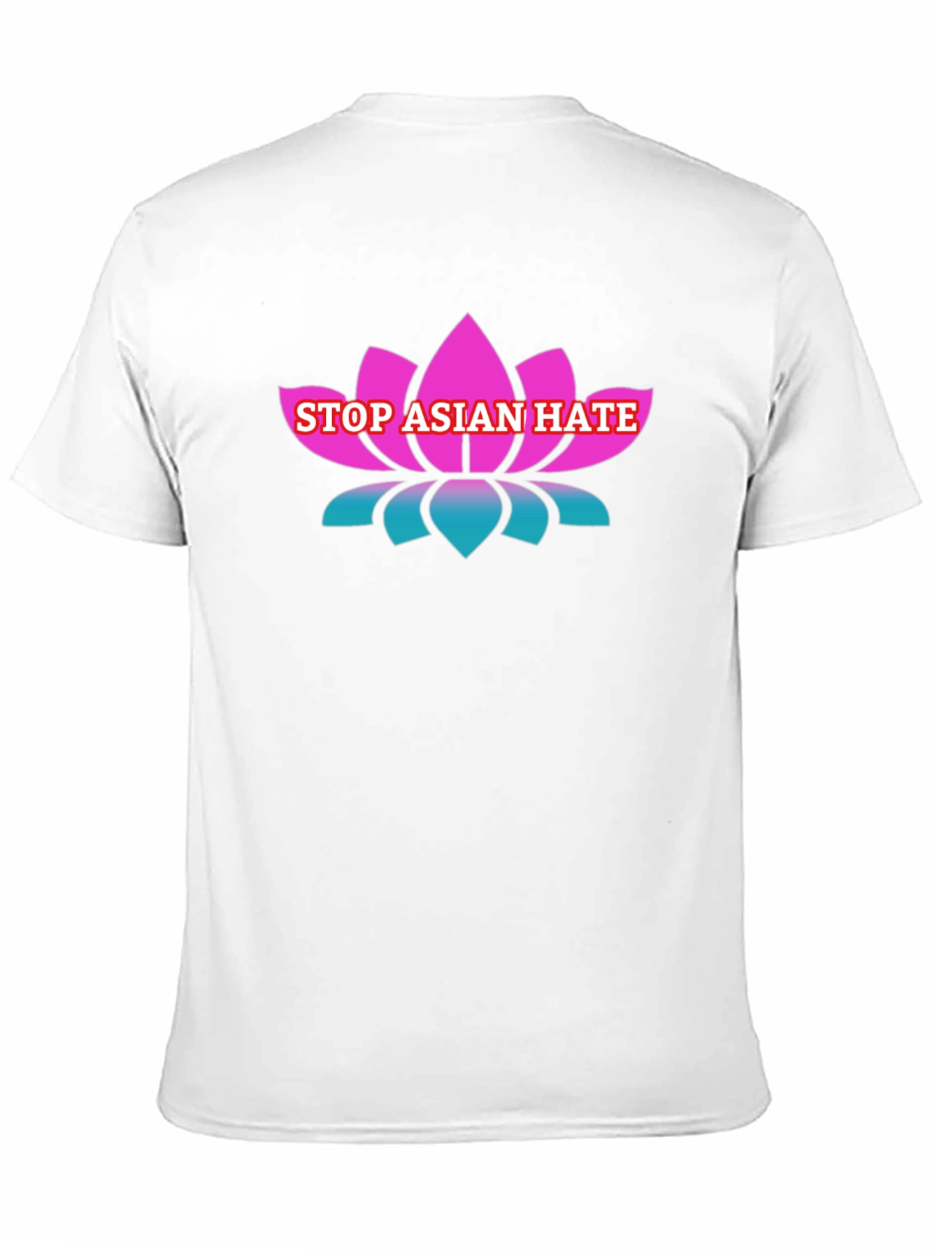 Stop Asian Hate T-Shirt Lotus Flower Design