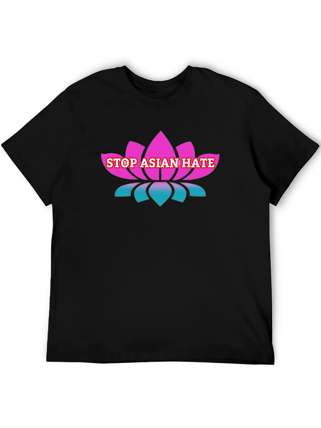 Stop Asian Hate T-Shirt Lotus Flower Design