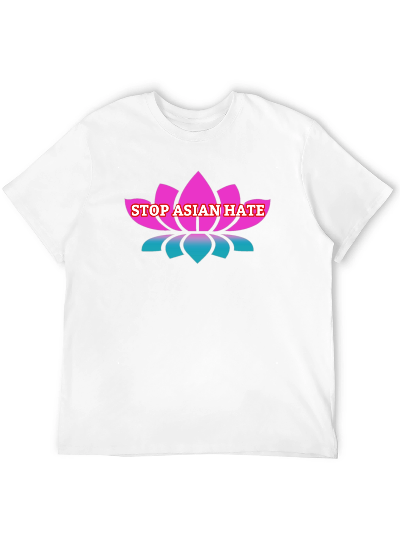 Stop Asian Hate T-Shirt Lotus Flower Design