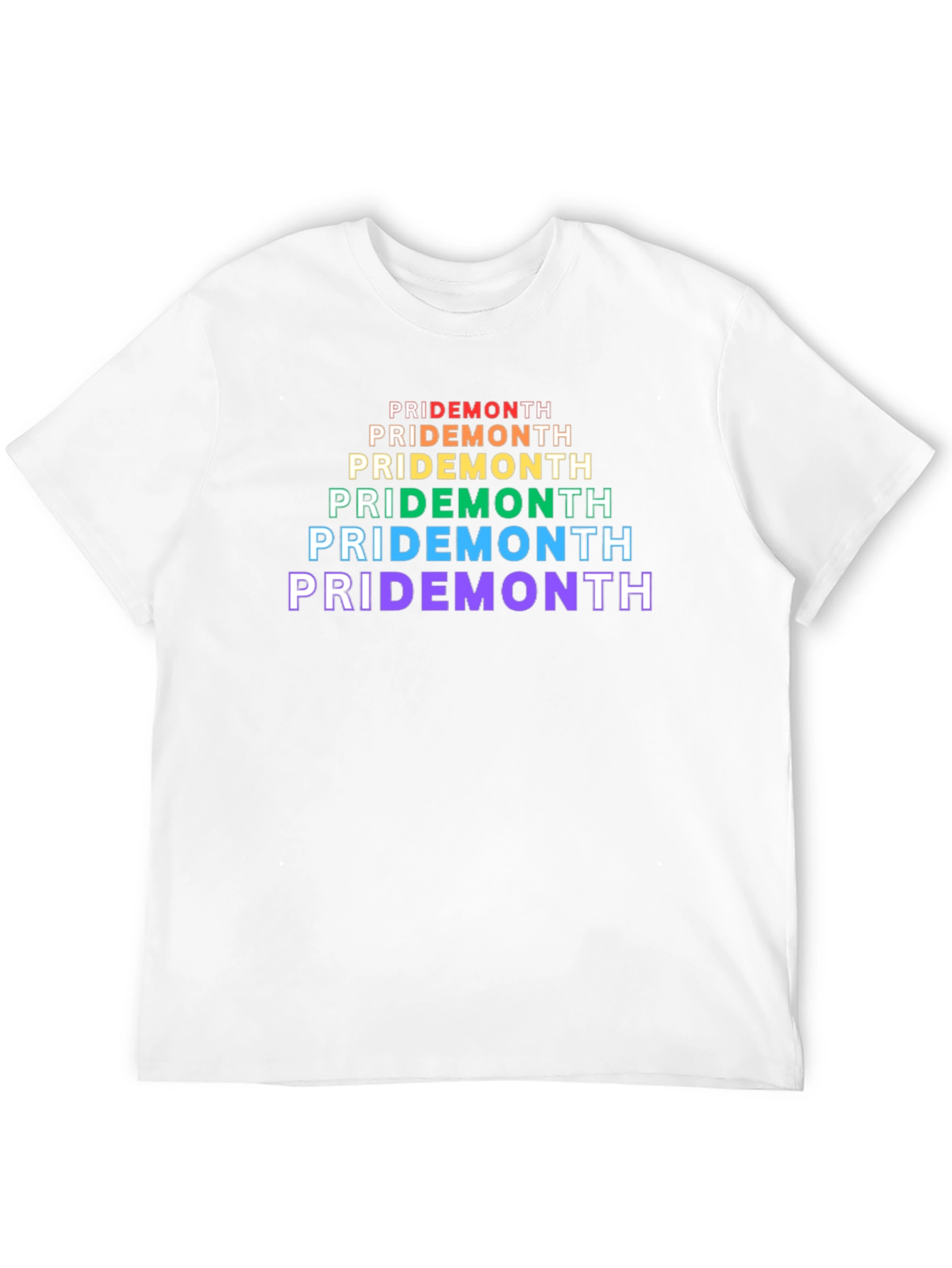 Pride Month Rainbow Text T-Shirt