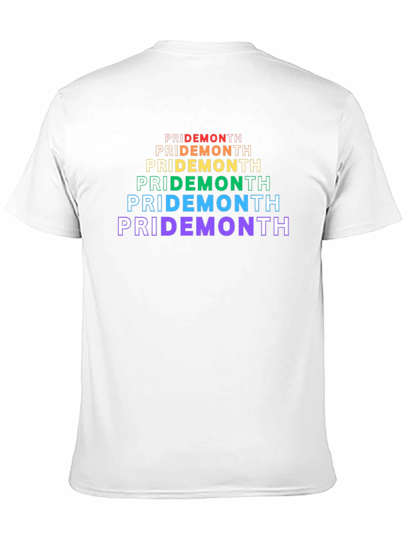 Pride Month Rainbow Text T-Shirt