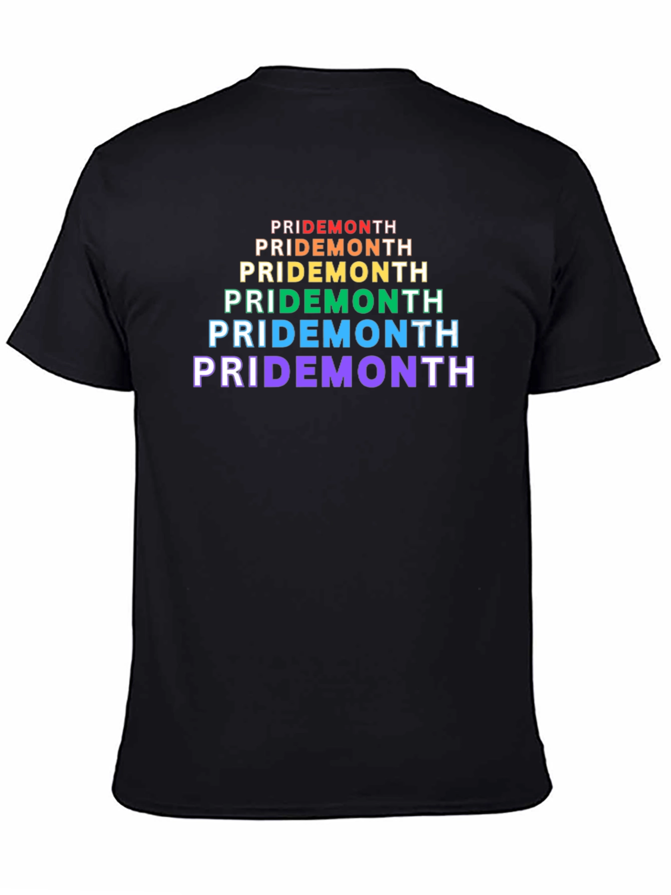 Pride Month Rainbow Text T-Shirt