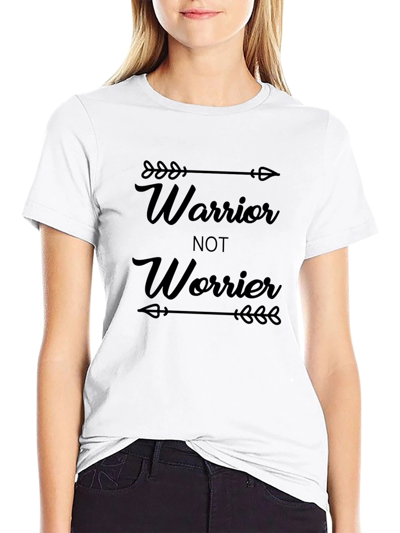 Warrior Not Worrier Graphic T-Shirt