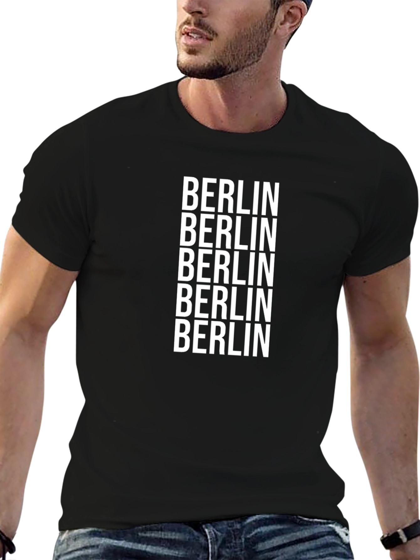 Berlin Text Graphic Black T-Shirt