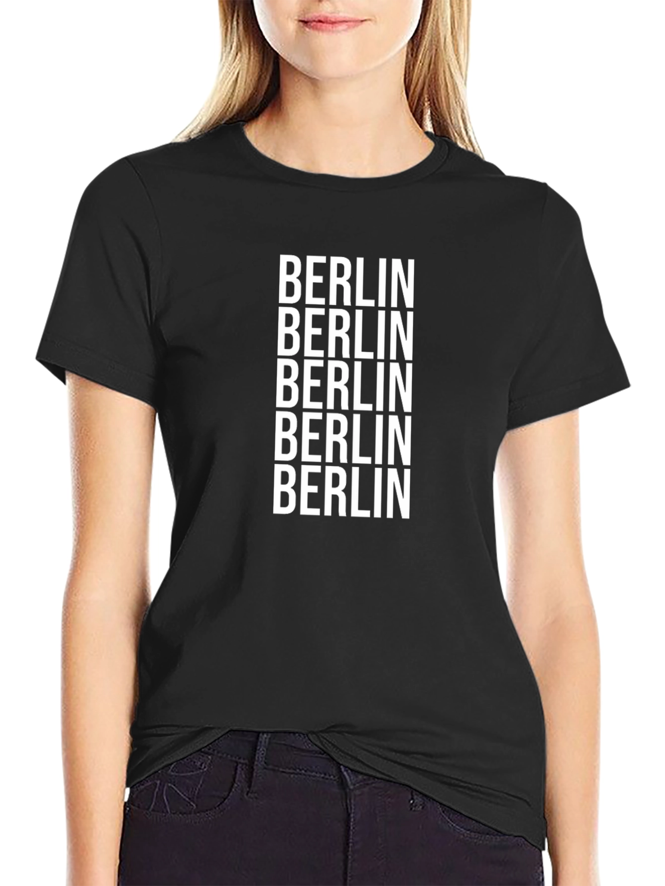 Berlin Text Graphic Black T-Shirt
