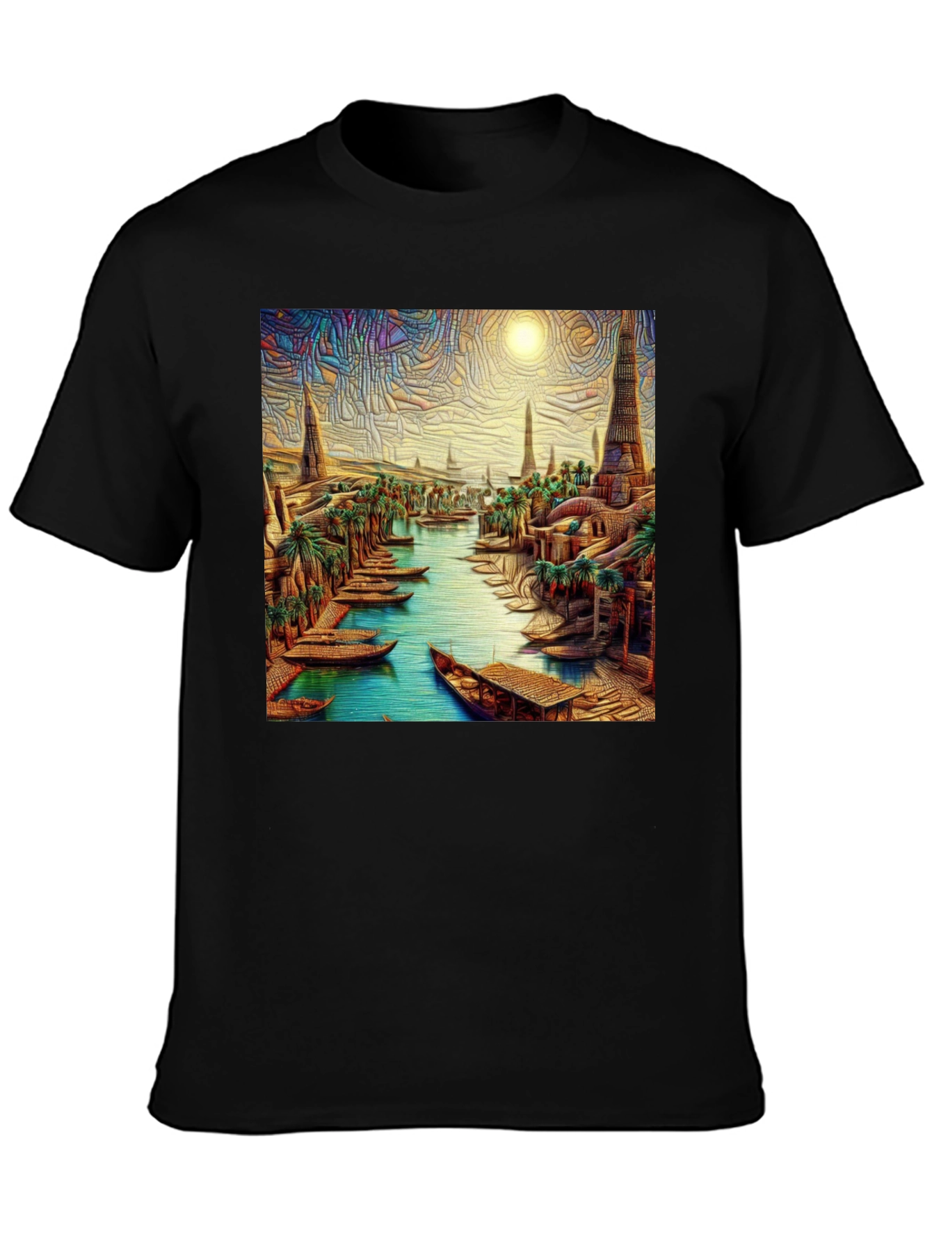 Ancient City River Black T-Shirt