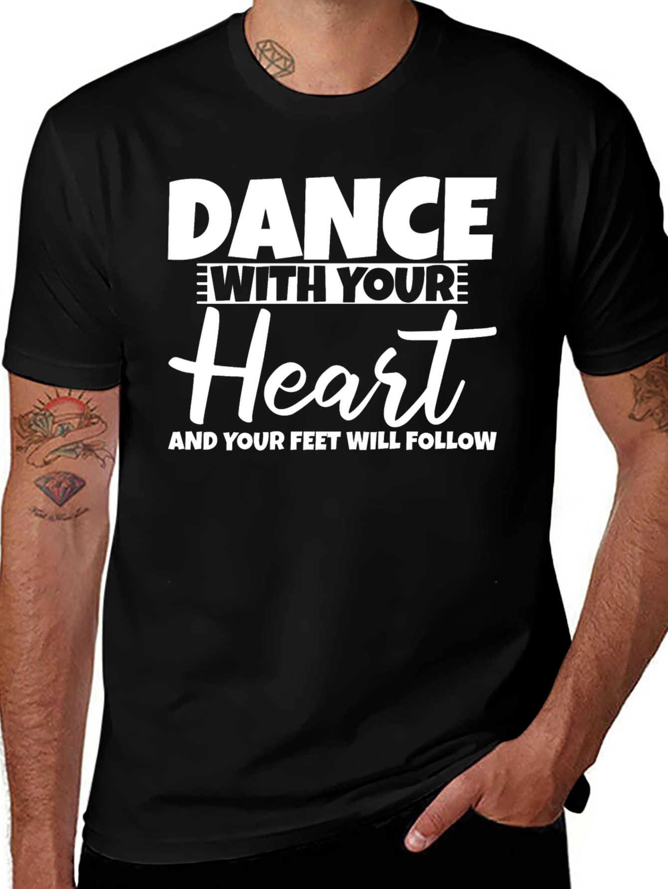 Dance With Your Heart Black Tee