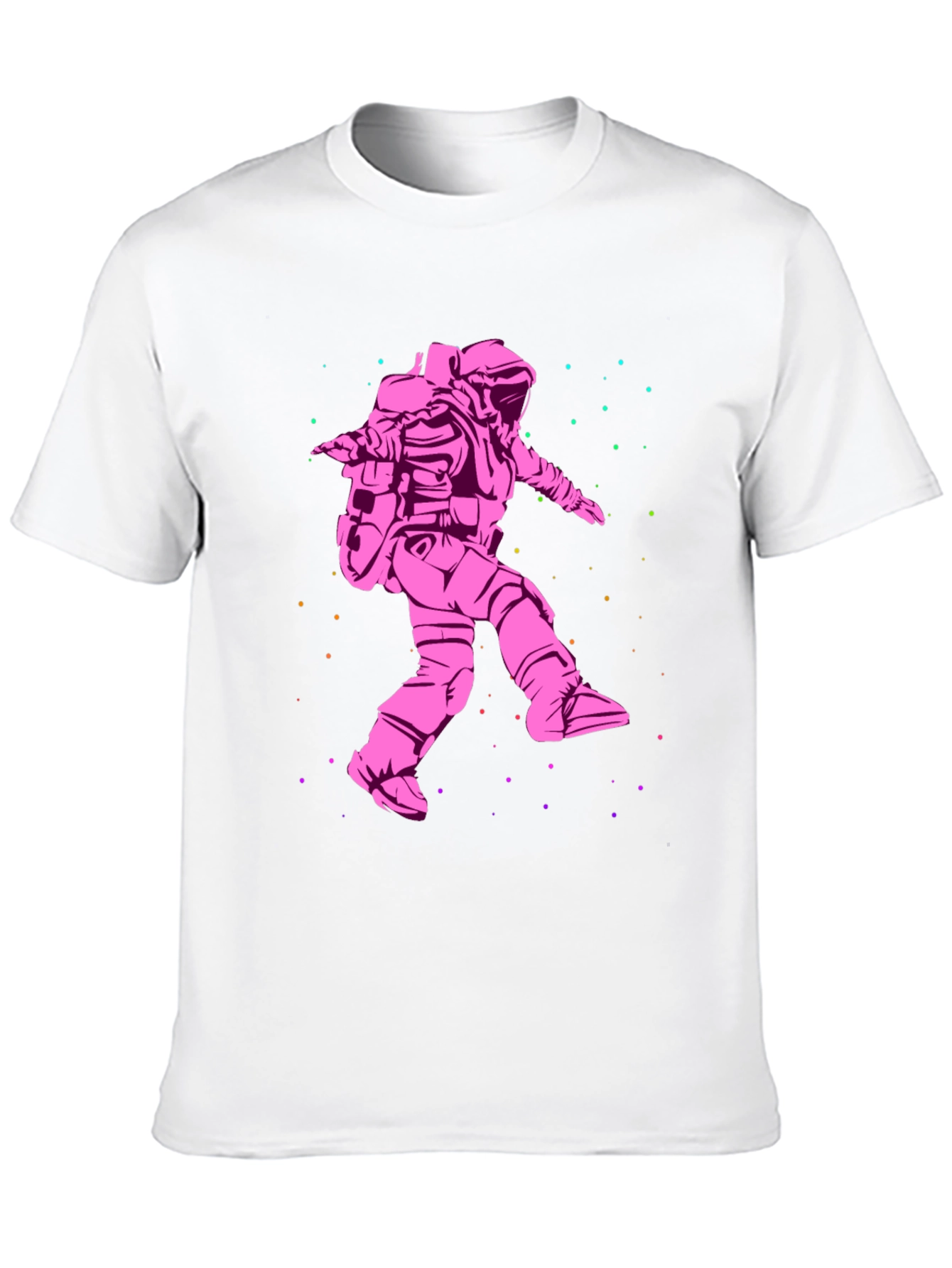 Astronaut in Space Graphic T-Shirt - Black Cotton Tee