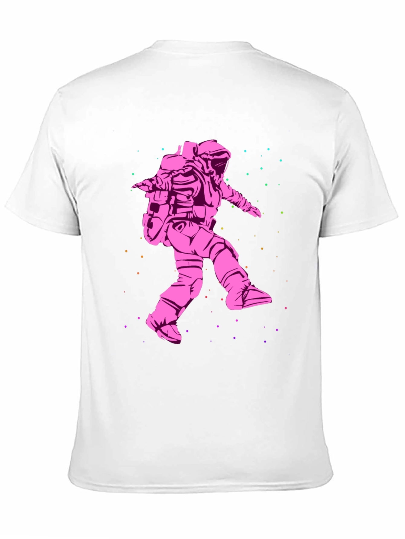 Astronaut in Space Graphic T-Shirt - Black Cotton Tee