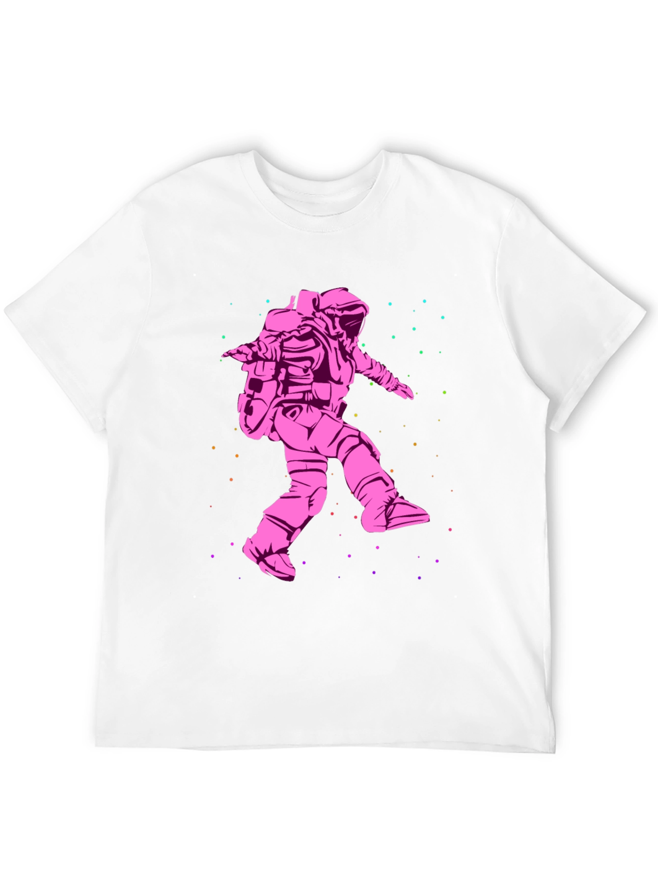 Astronaut in Space Graphic T-Shirt - Black Cotton Tee