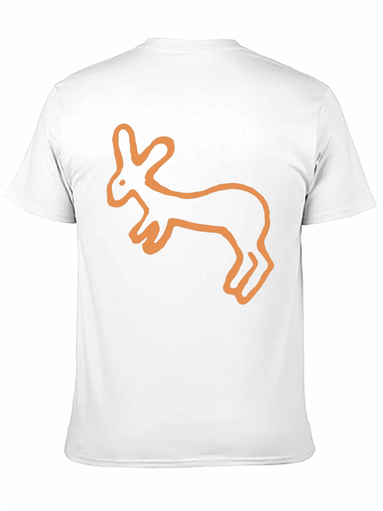 Rabbit Graphic Tee - Black Cotton Casual Shirt