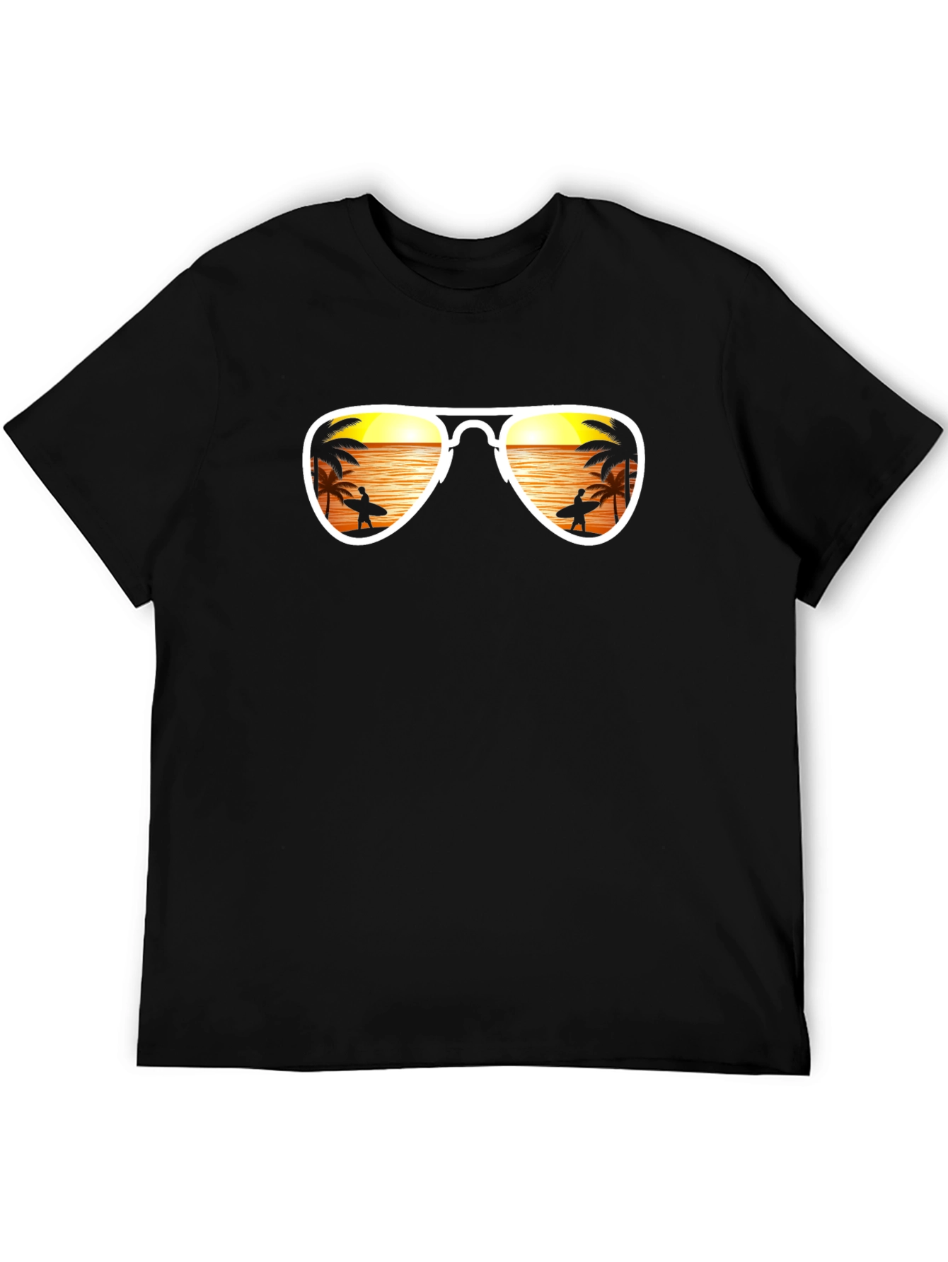 Sunset Beach Sunglasses Graphic Tee