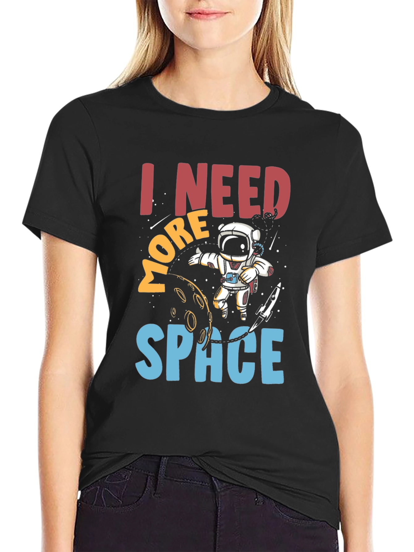 I Need More Space Astronaut Graphic T-Shirt
