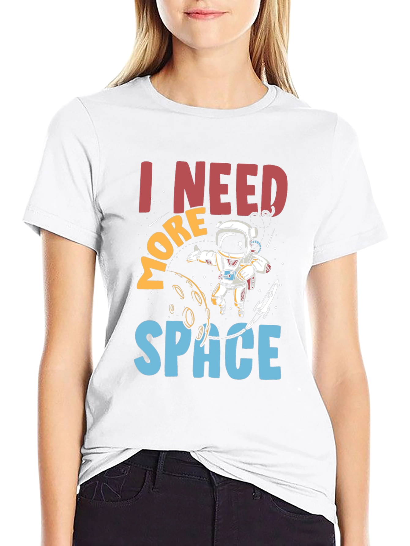 I Need More Space Astronaut Graphic T-Shirt