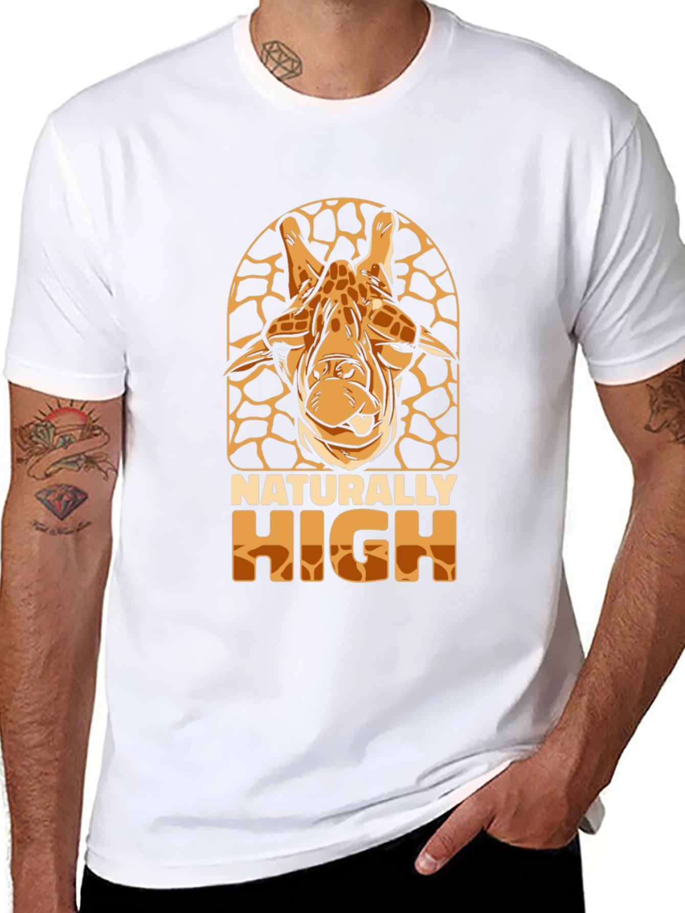 Naturally High Giraffe Graphic T-Shirt