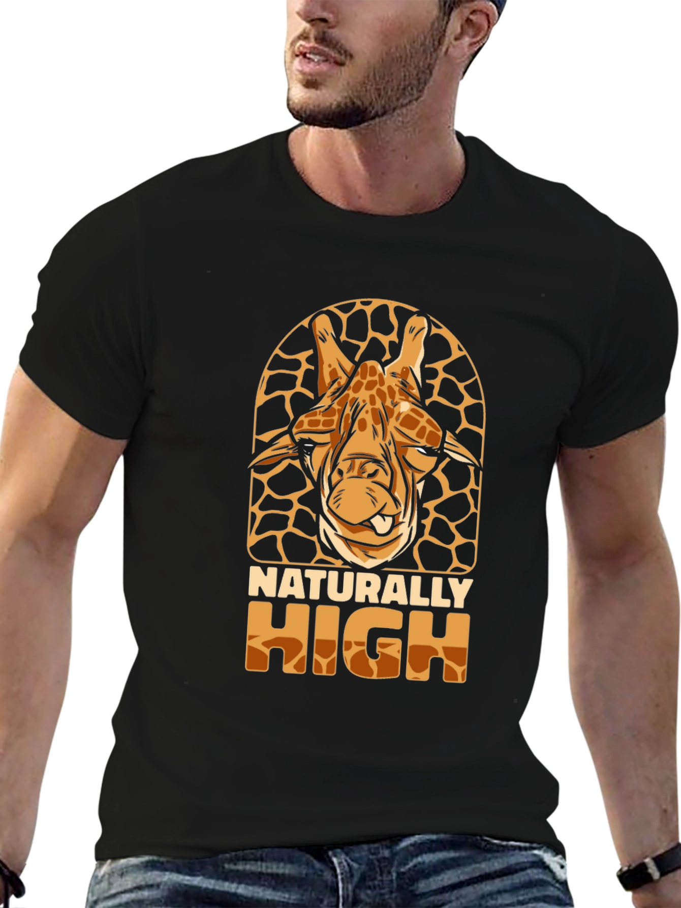 Naturally High Giraffe Graphic T-Shirt