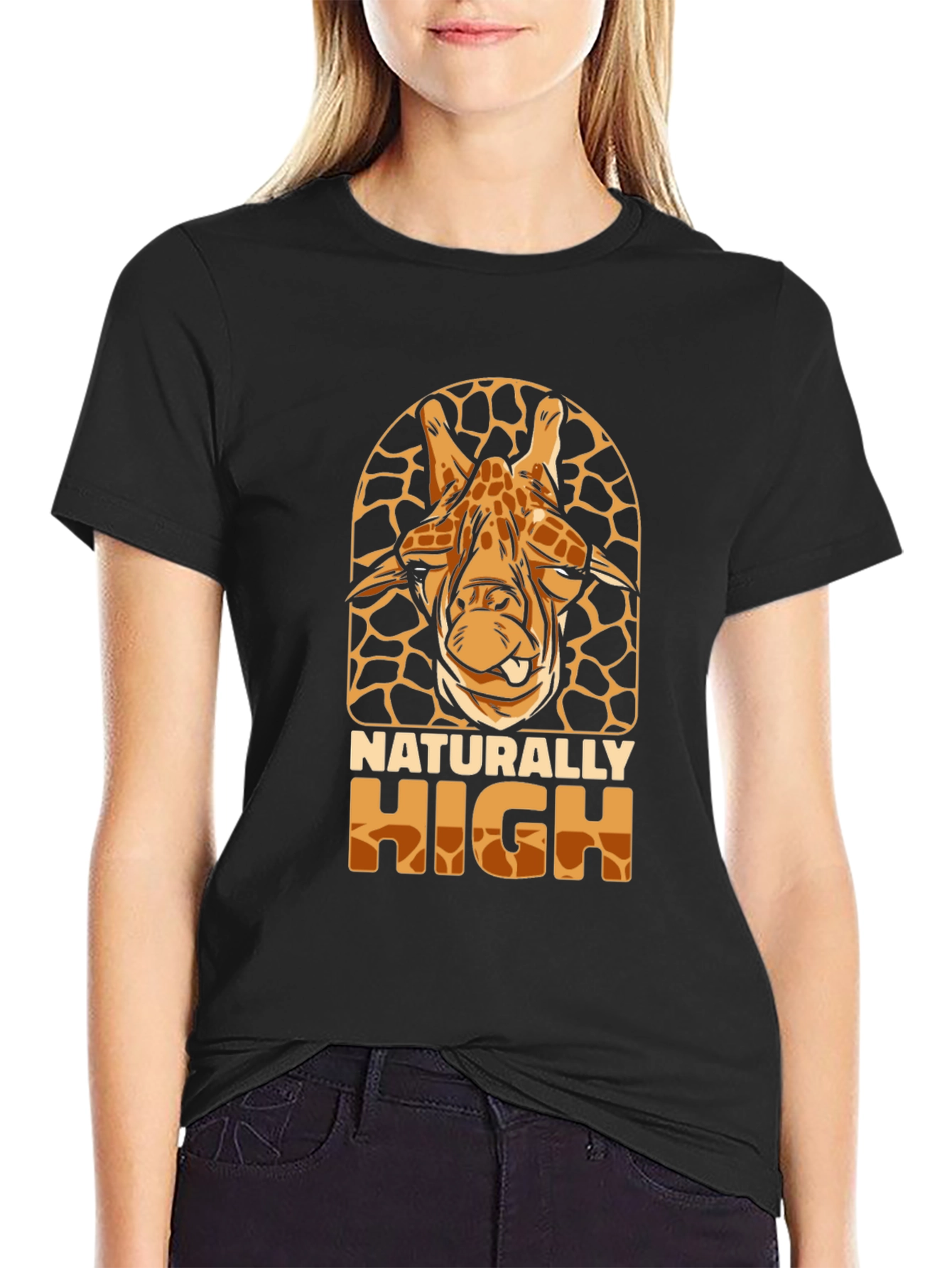 Naturally High Giraffe Graphic T-Shirt