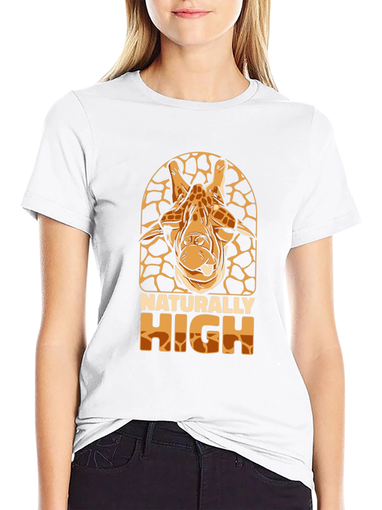 Naturally High Giraffe Graphic T-Shirt
