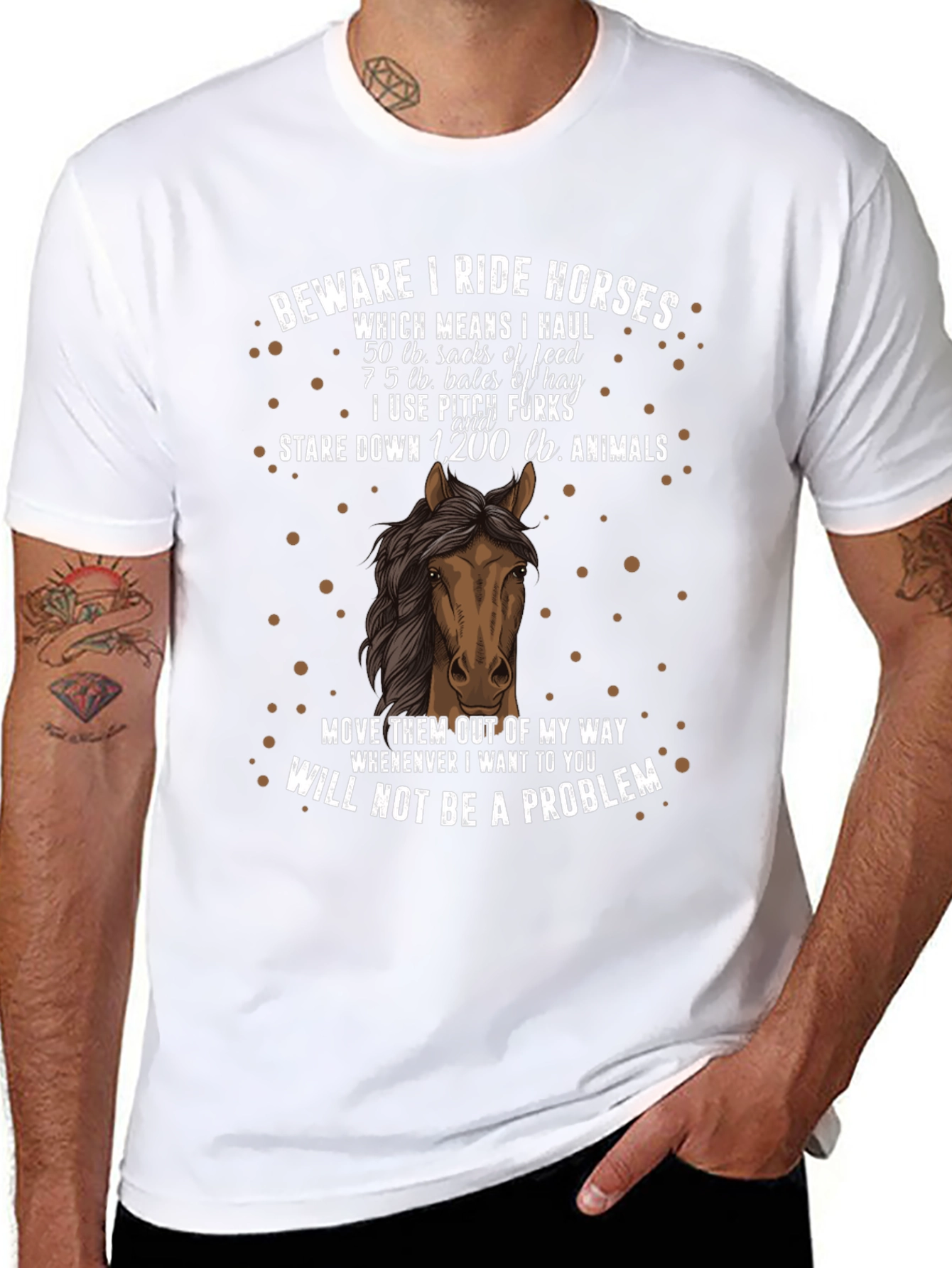 Beware I Ride Horses T-Shirt