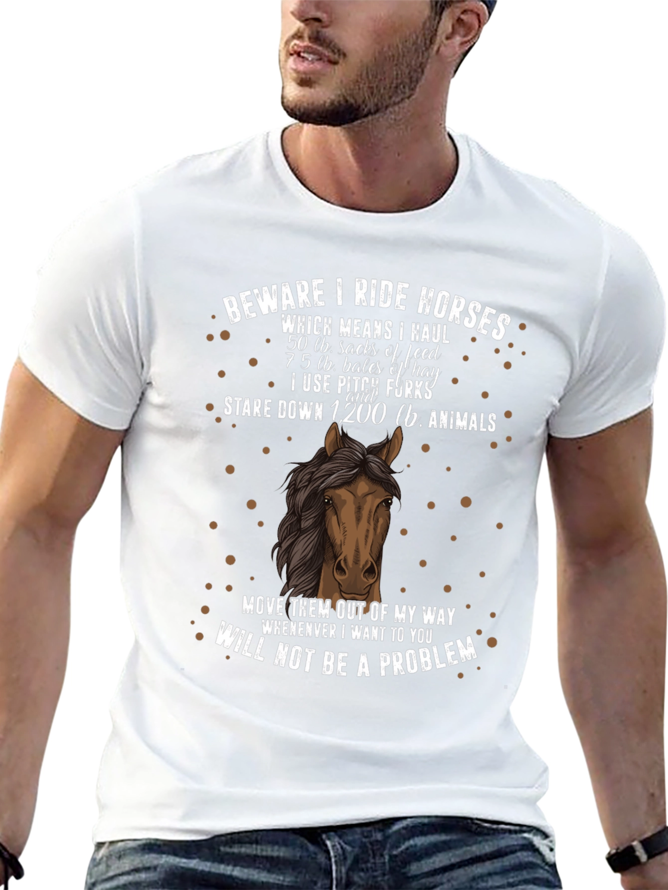 Beware I Ride Horses T-Shirt