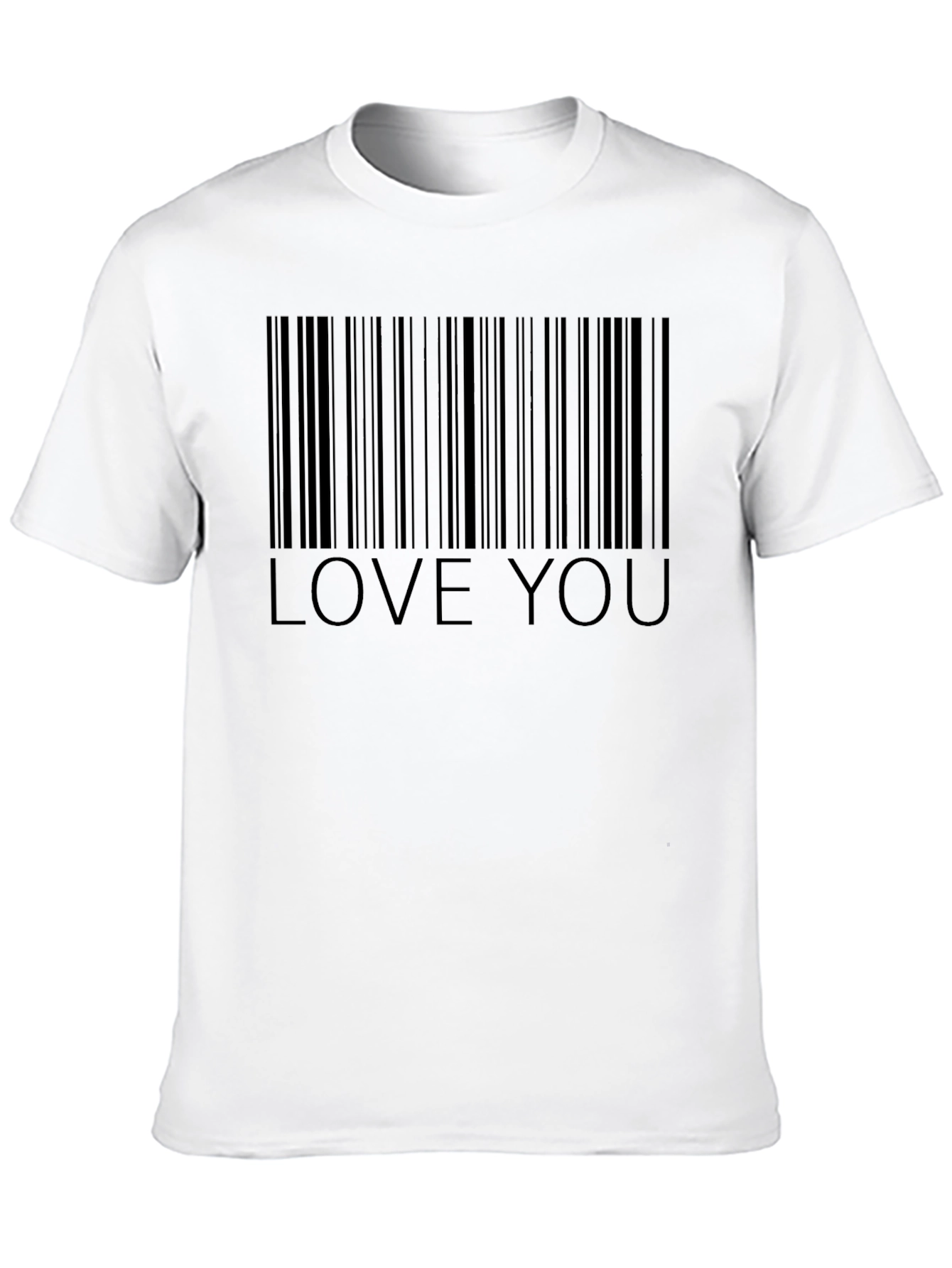 Love You Barcode Black T-Shirt - Unique Graphic Tee