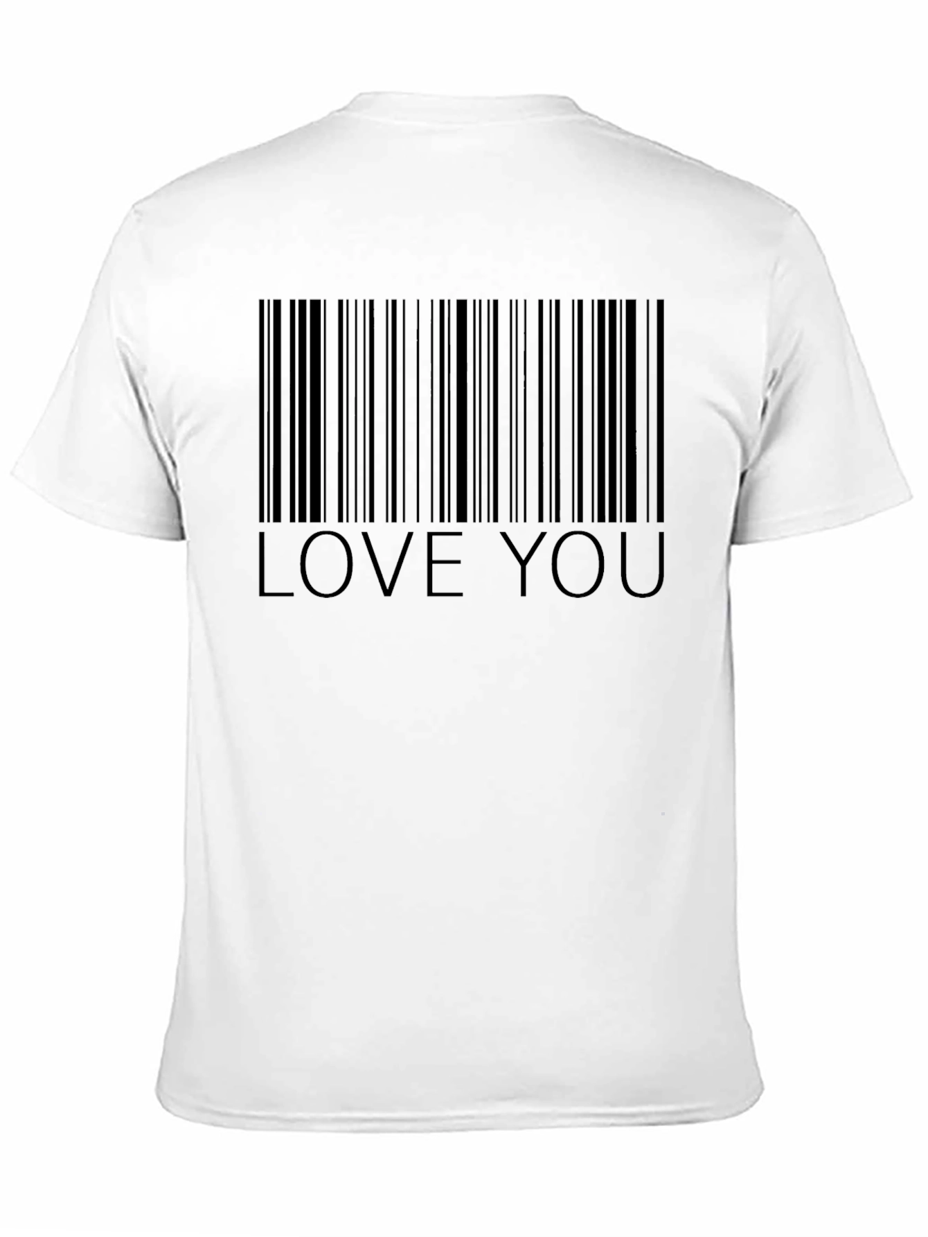 Love You Barcode Black T-Shirt - Unique Graphic Tee