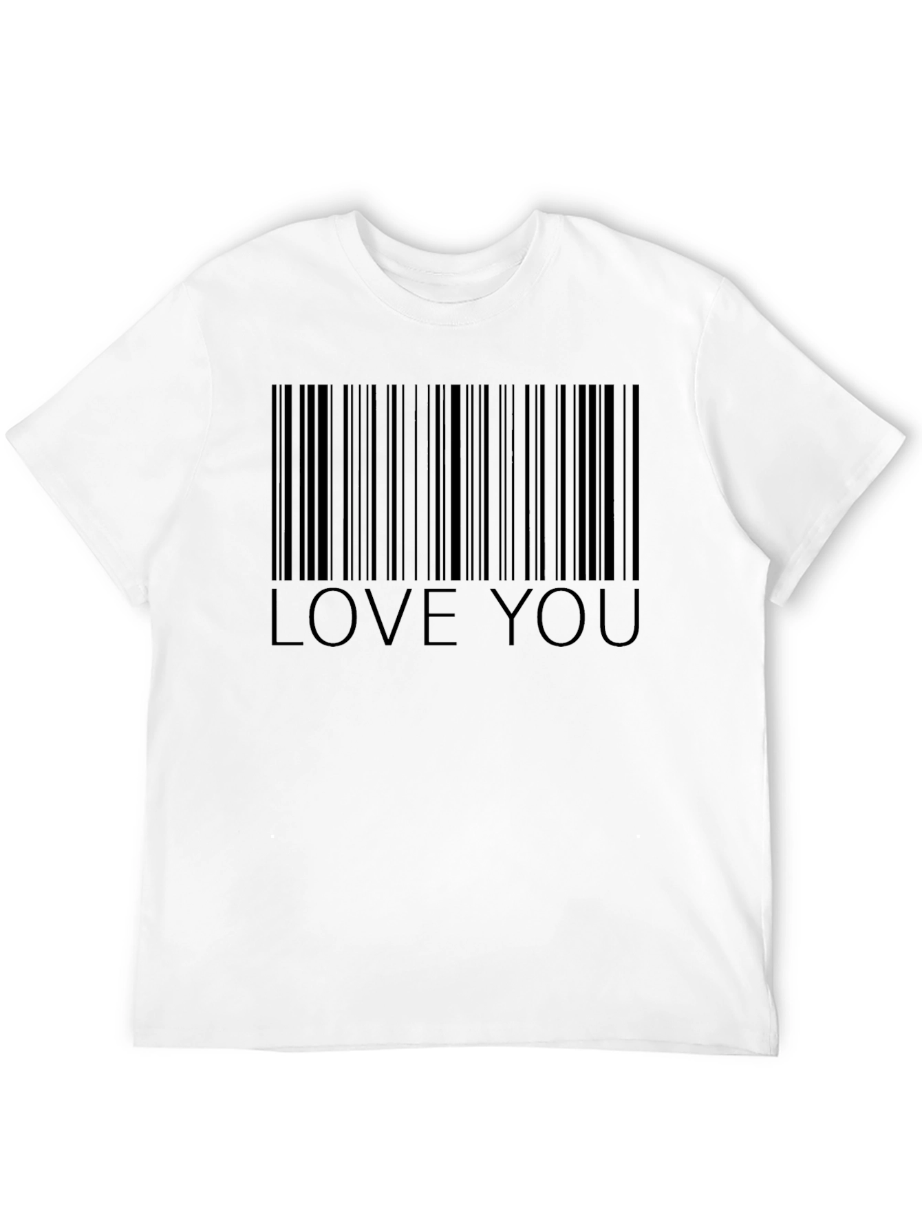 Love You Barcode Black T-Shirt - Unique Graphic Tee