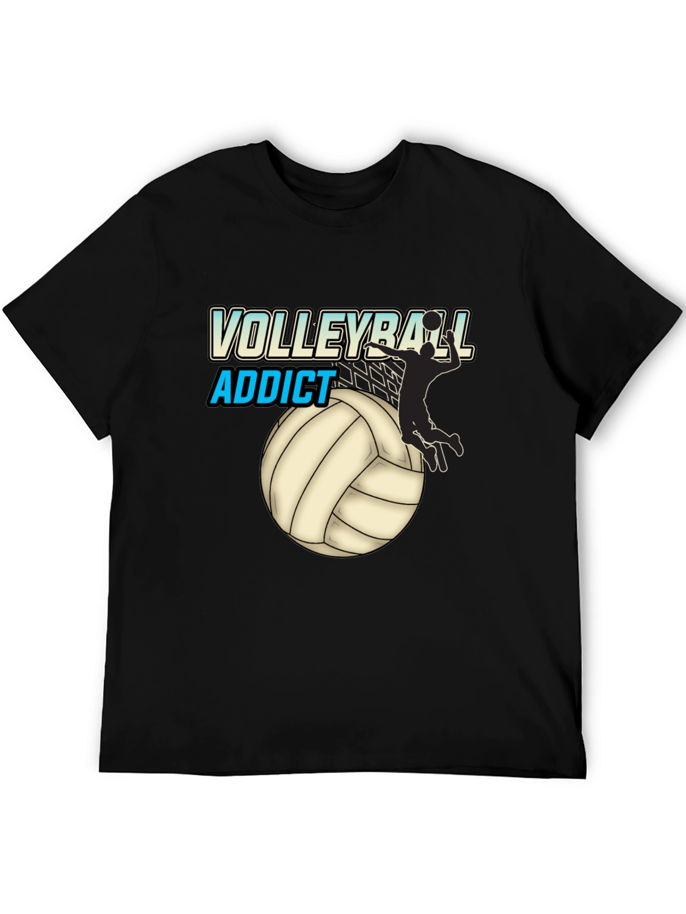 Volleyball Addict Black T-Shirt