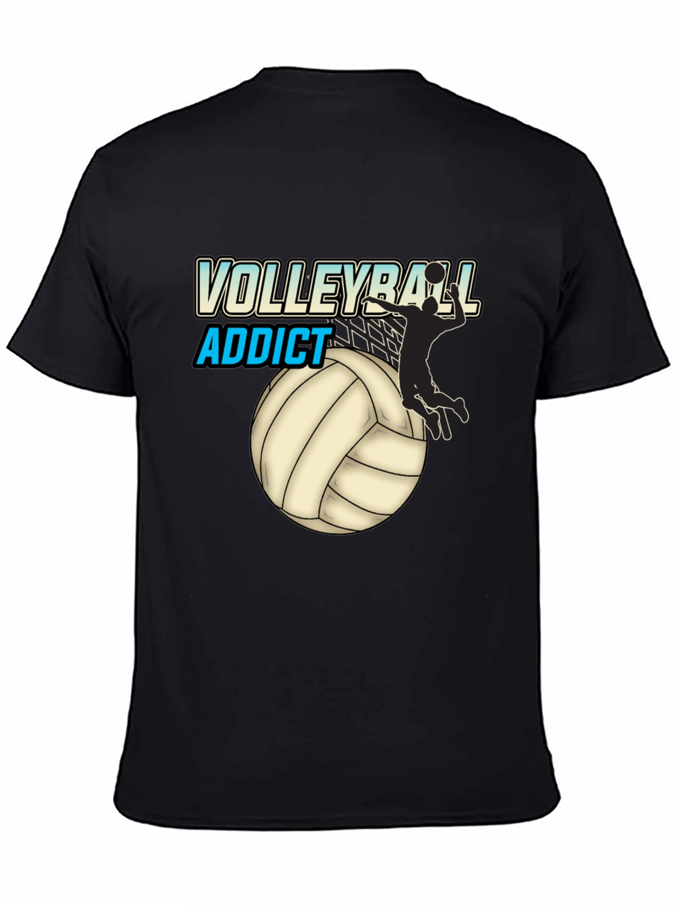 Volleyball Addict Black T-Shirt