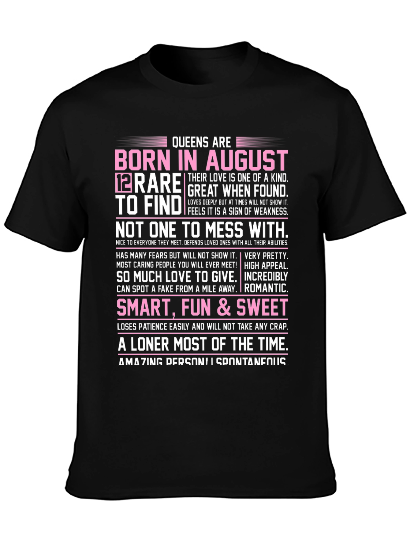 Queens Born in August T-Shirt - Rare Find