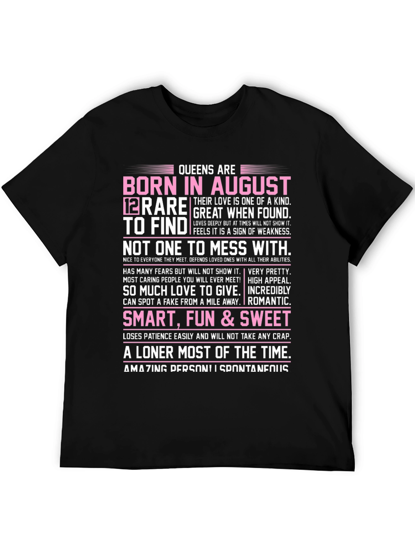 Queens Born in August T-Shirt - Rare Find