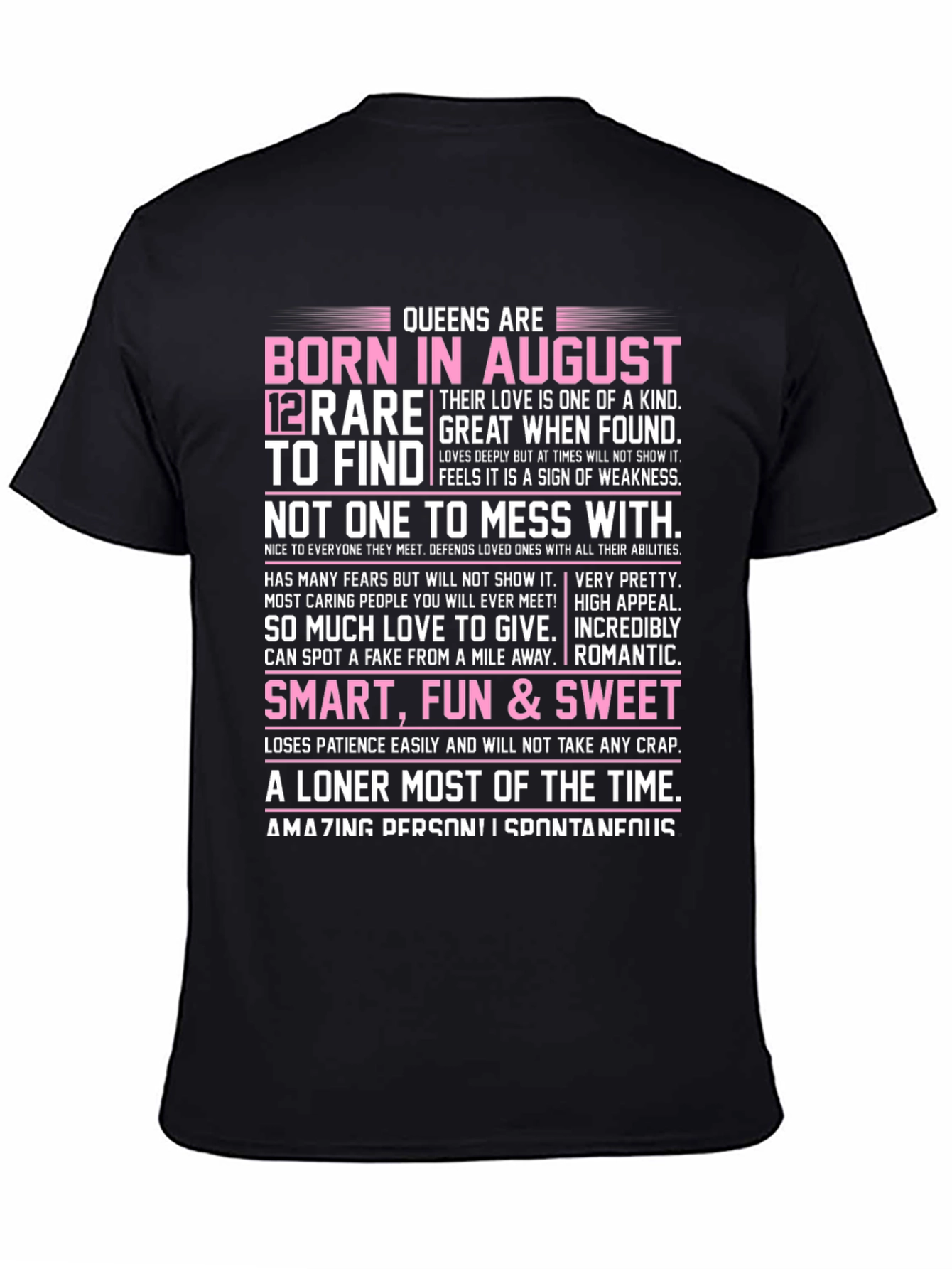 Queens Born in August T-Shirt - Rare Find