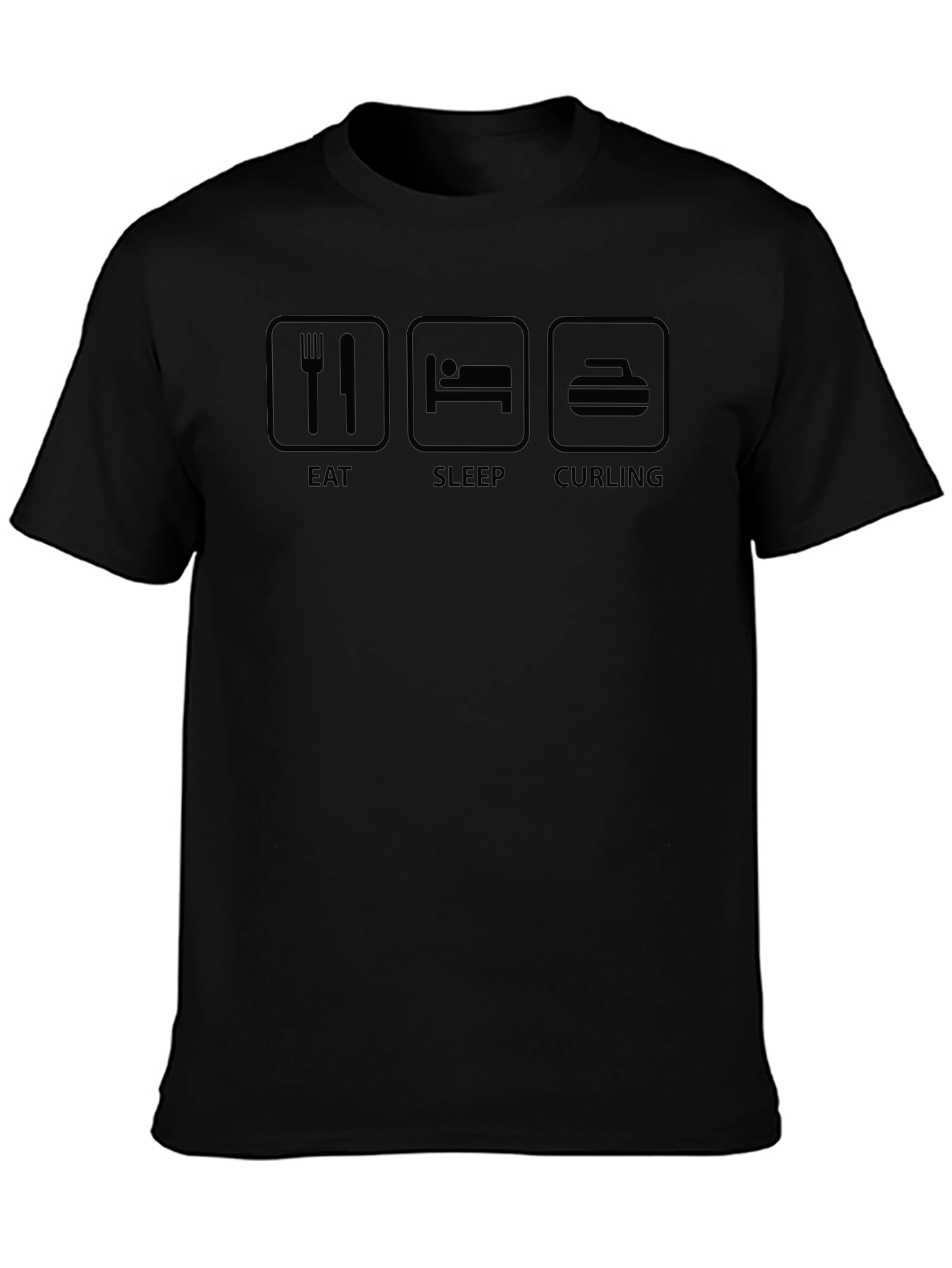 Eat Sleep Curling T-Shirt - Funny Curling Tee