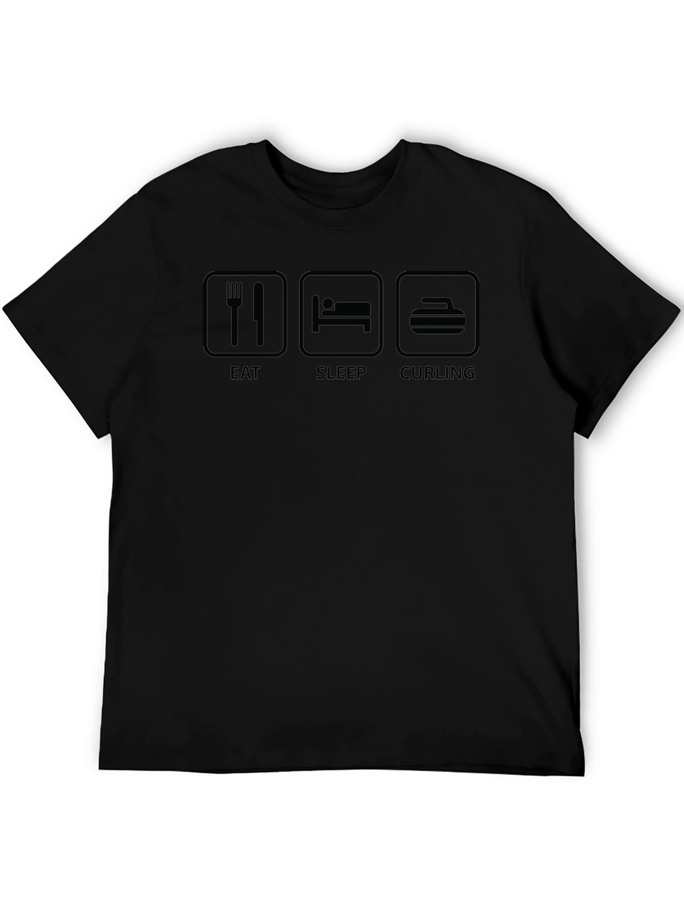 Eat Sleep Curling T-Shirt - Funny Curling Tee