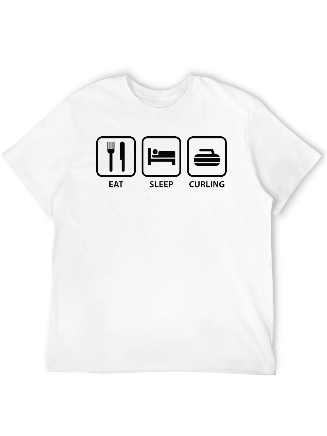 Eat Sleep Curling T-Shirt - Funny Curling Tee