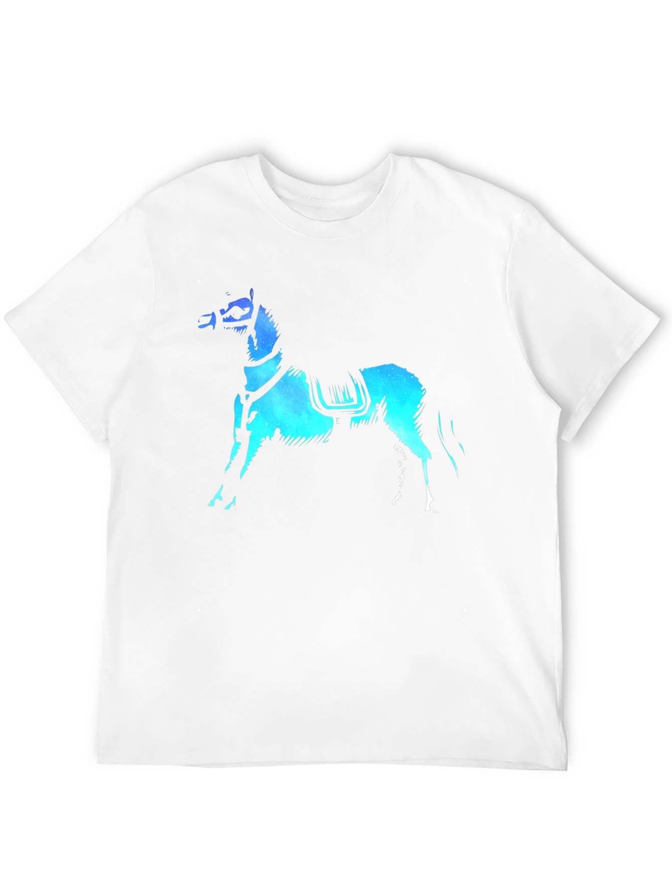 Black T-Shirt with Galaxy Horse Design