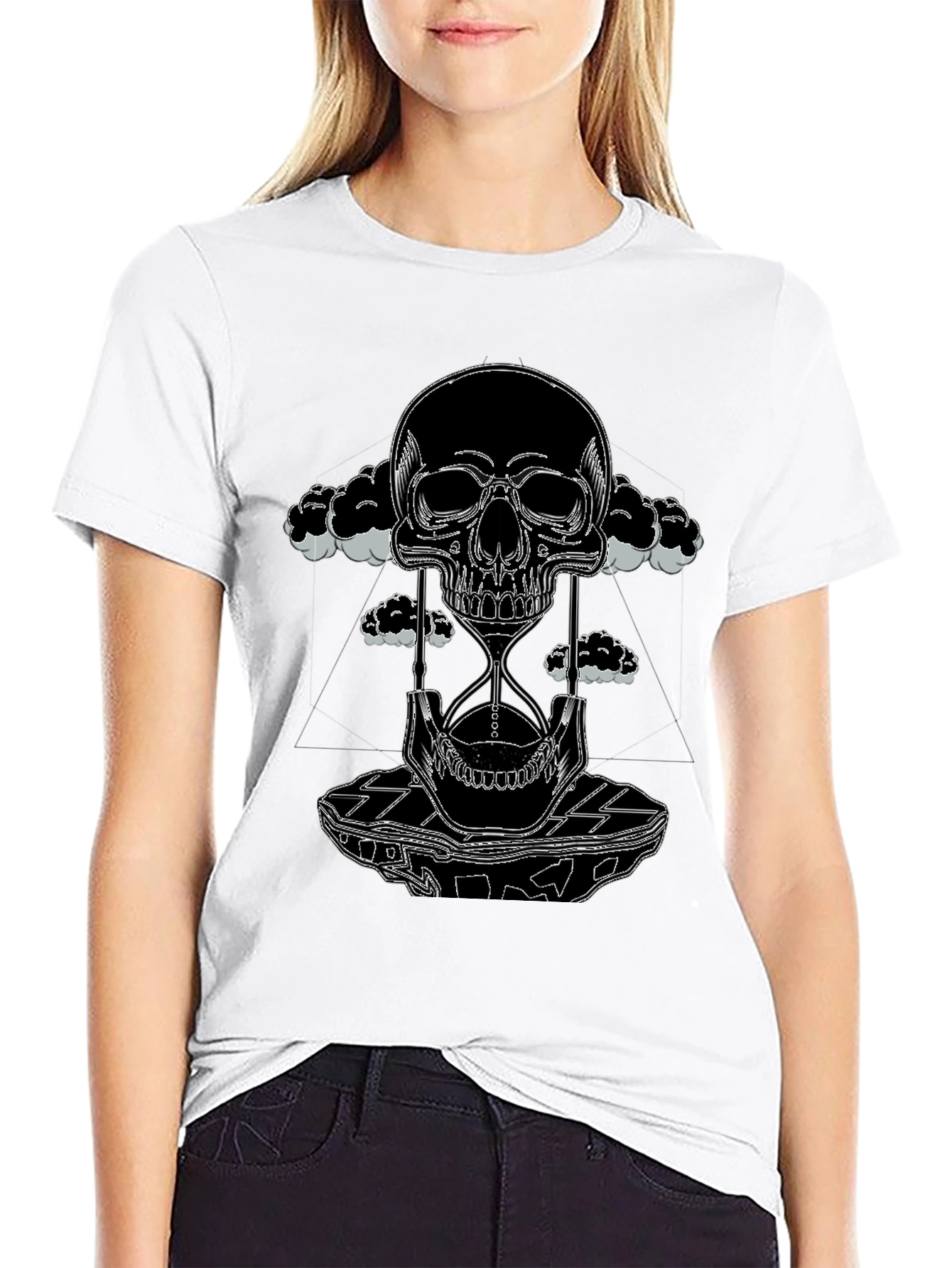 Skull & Hourglass Graphic Tee