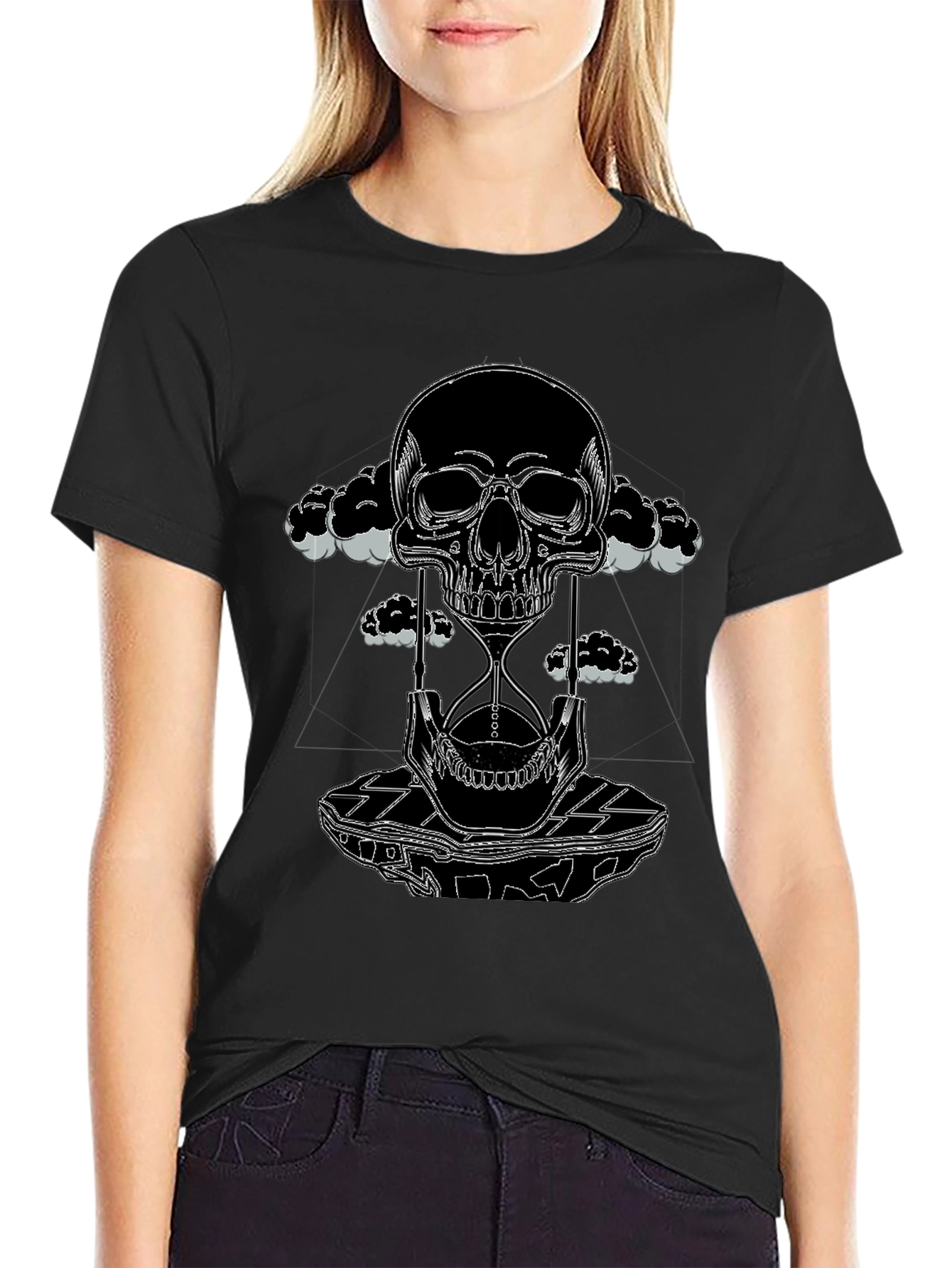 Skull & Hourglass Graphic Tee