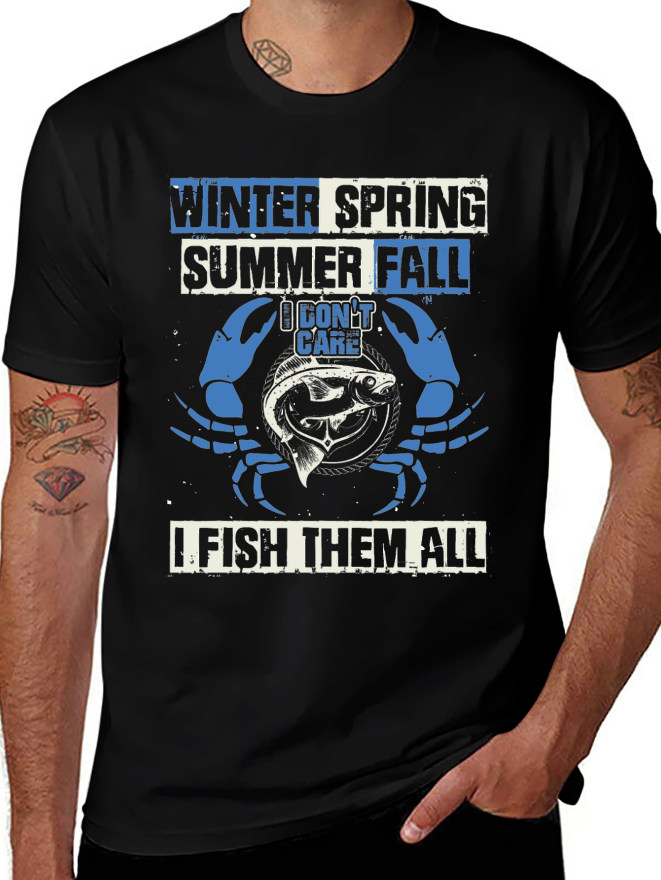 Fishing T-Shirt: Winter Spring Summer Fall